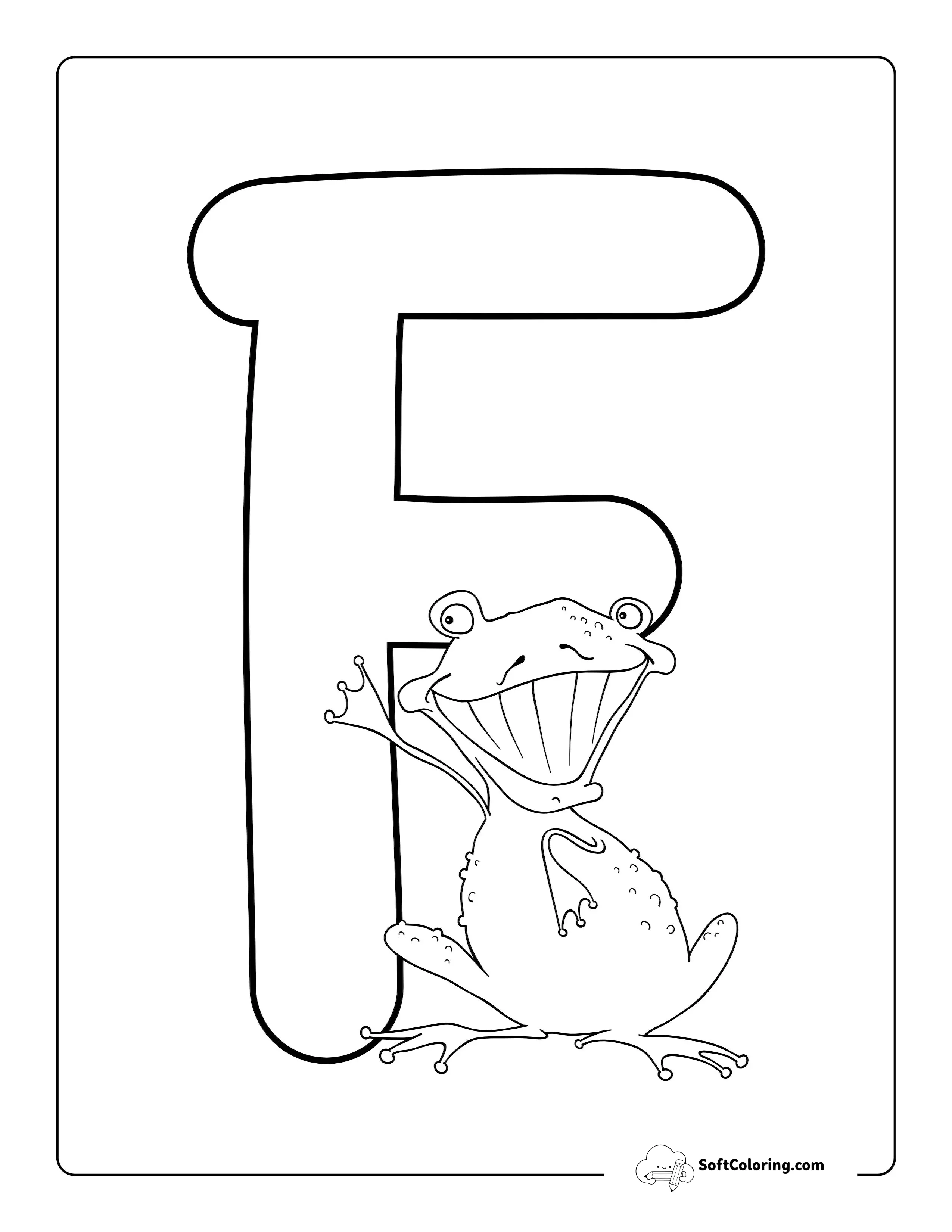 Frog Letter F Alphabet Printable For Kids