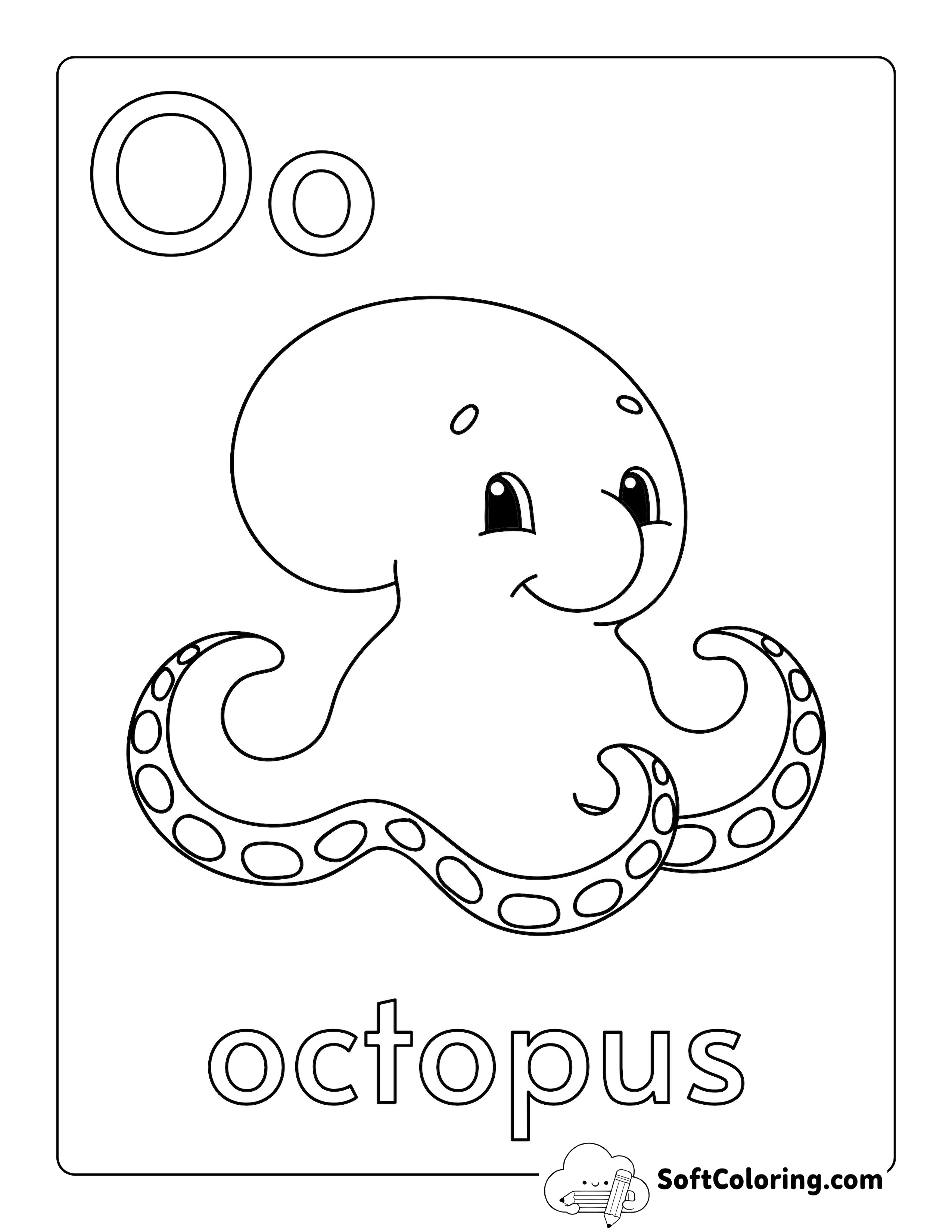 "O is for Octopus" Alphabet Sheet