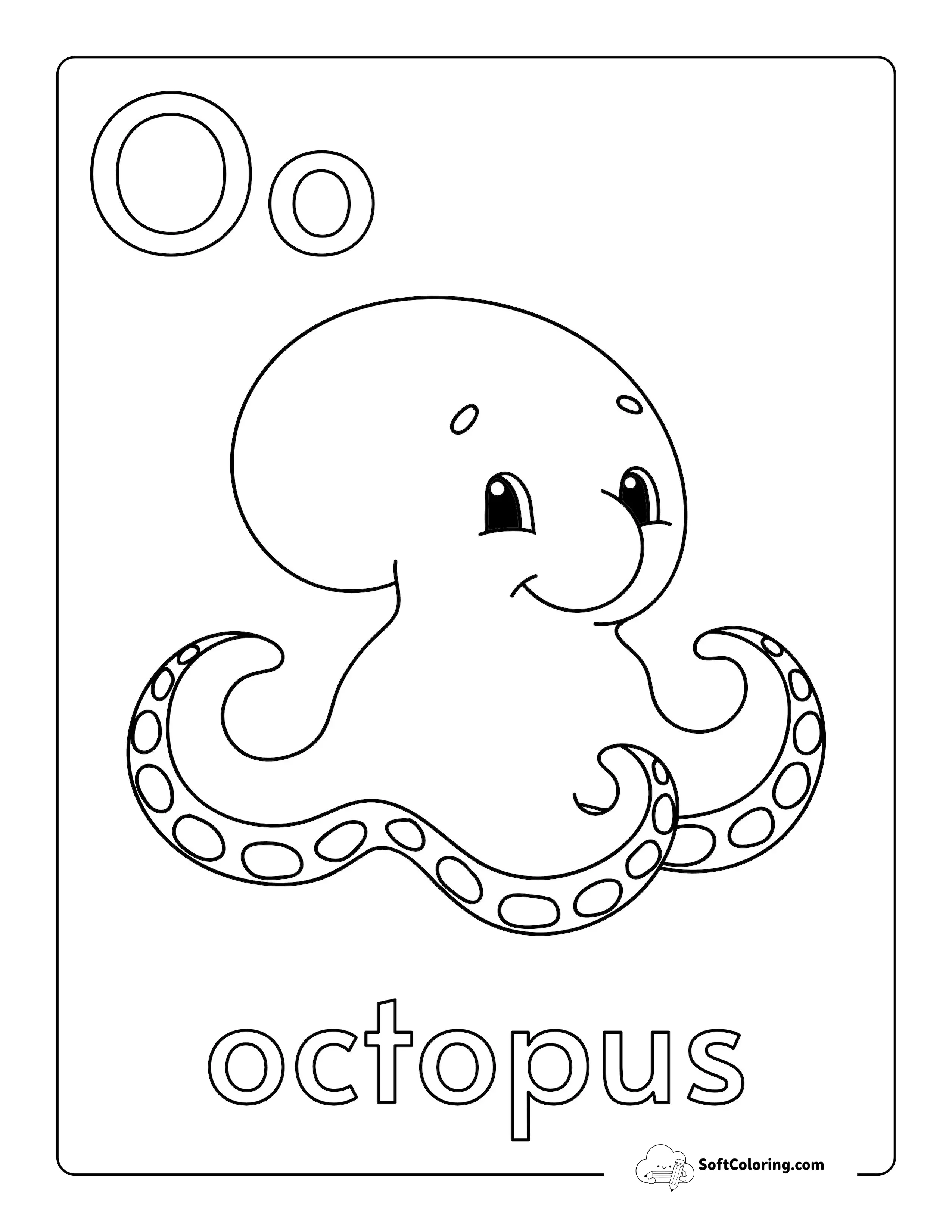 "O Is For Octopus" Alphabet Sheet