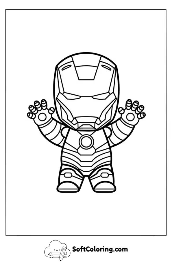 Among Us Iron Man Coloring Page