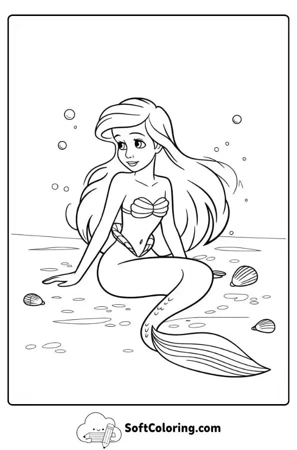 Andersen’s Little Mermaid Coloring Page 5