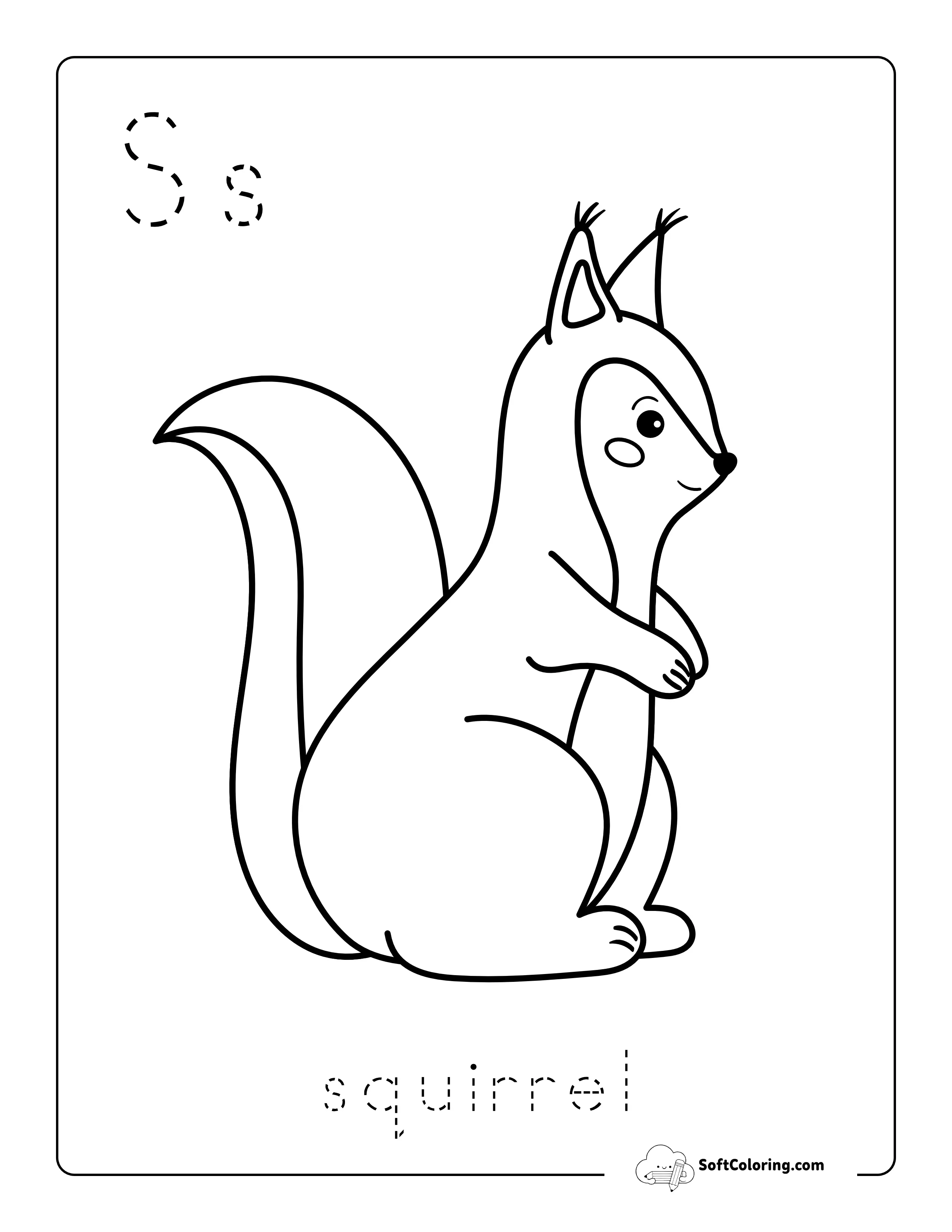 Squirrel Alphabet Letter Tracing