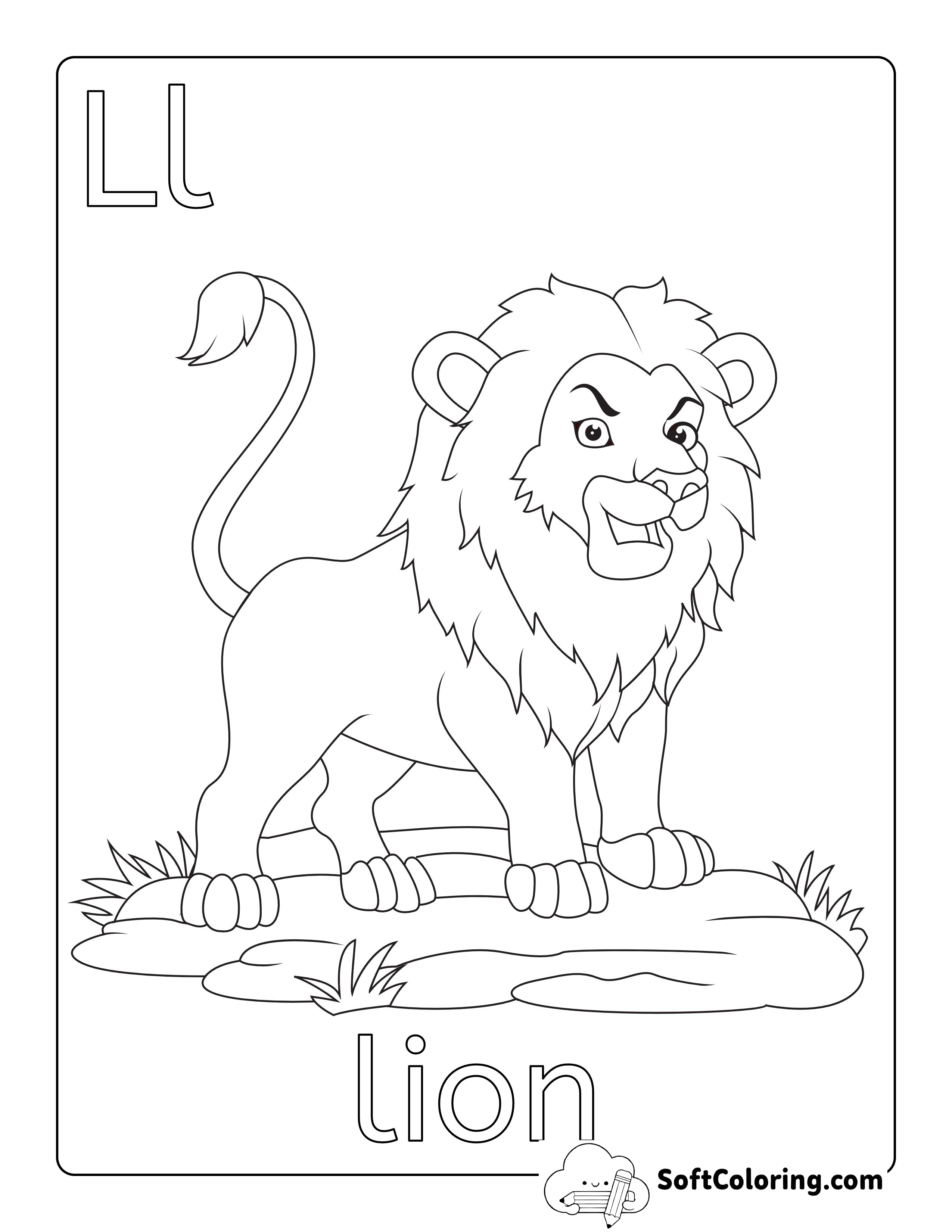 Free Printable Lion Picture to Color