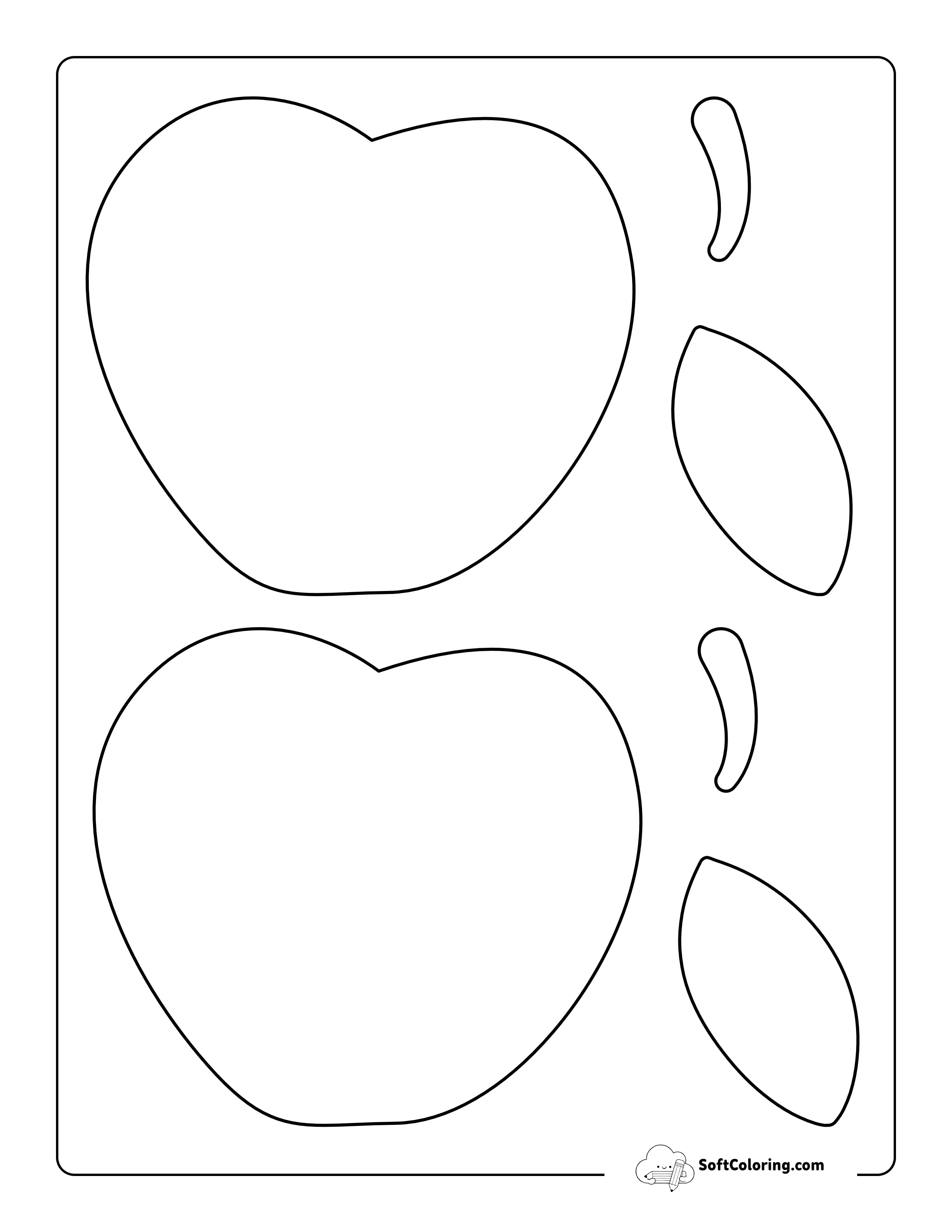 Apple Template To Trace - Medium
