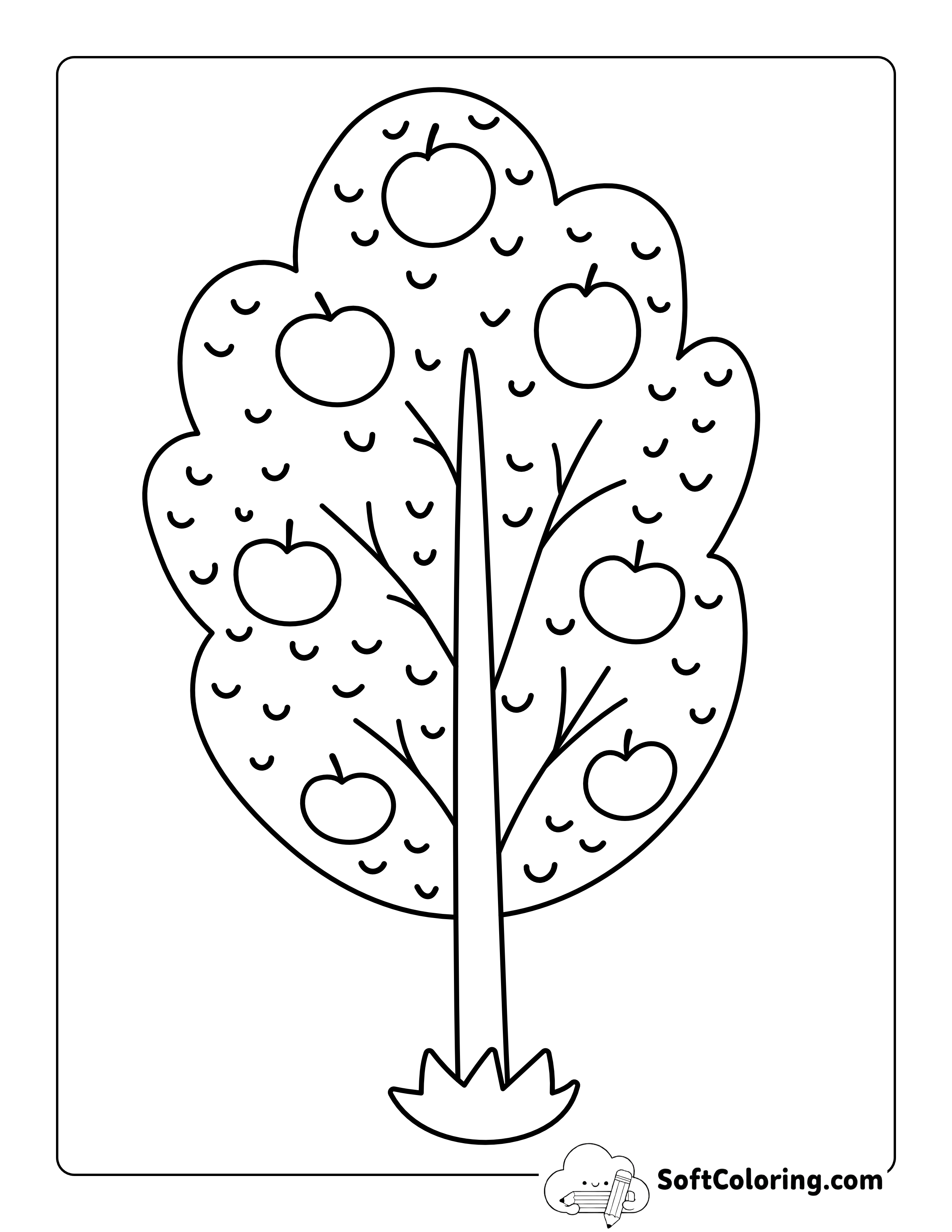 Apple Tree Coloring Page