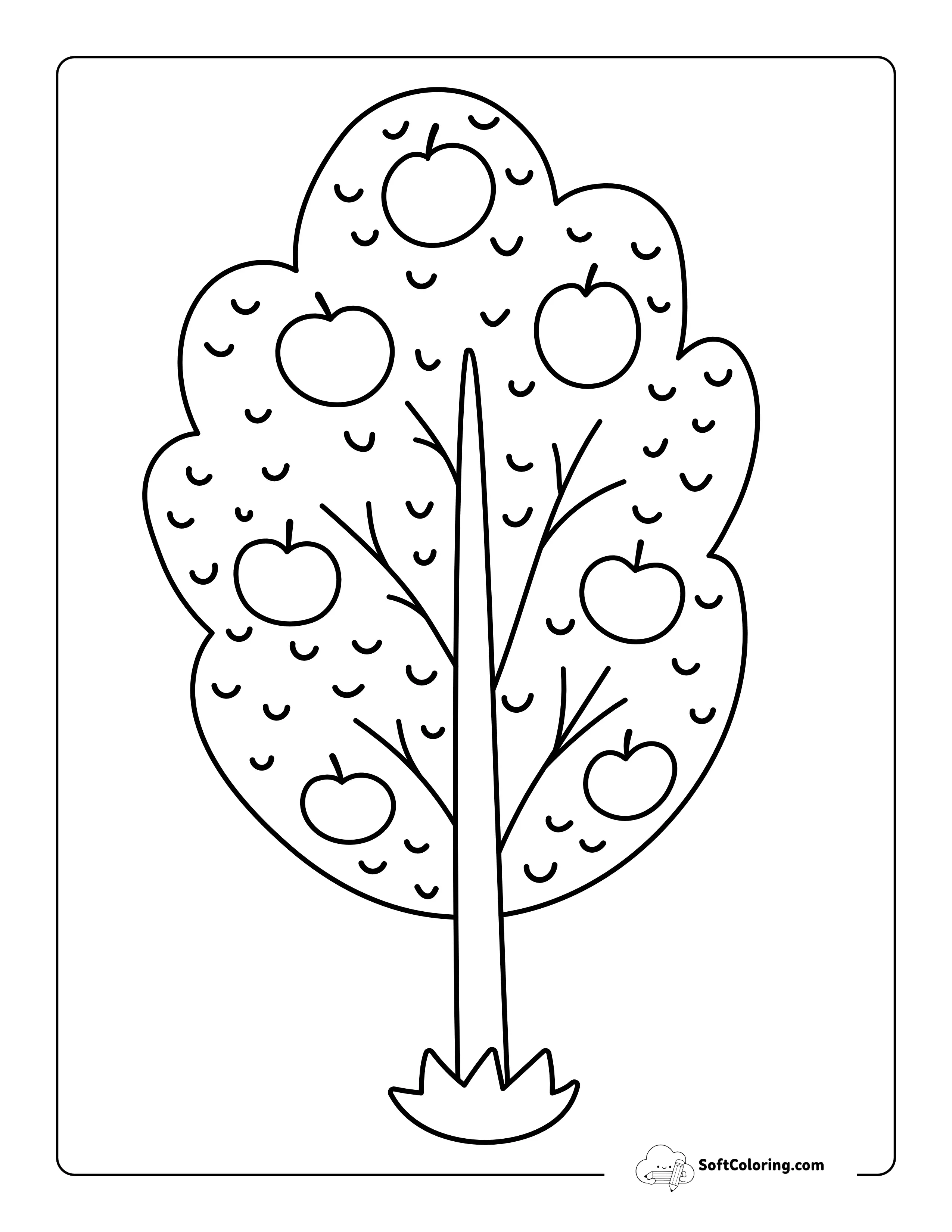 Apple Tree Coloring Page