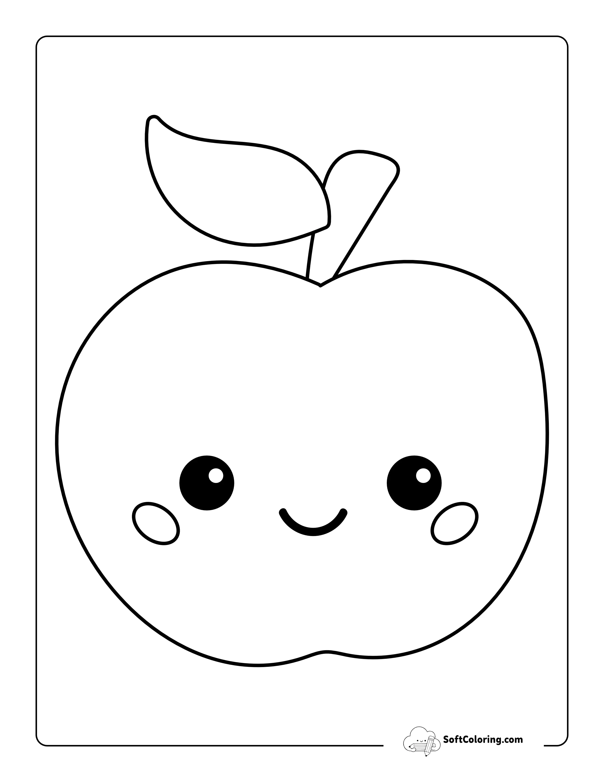 Cute Apple Template For Preschoolers