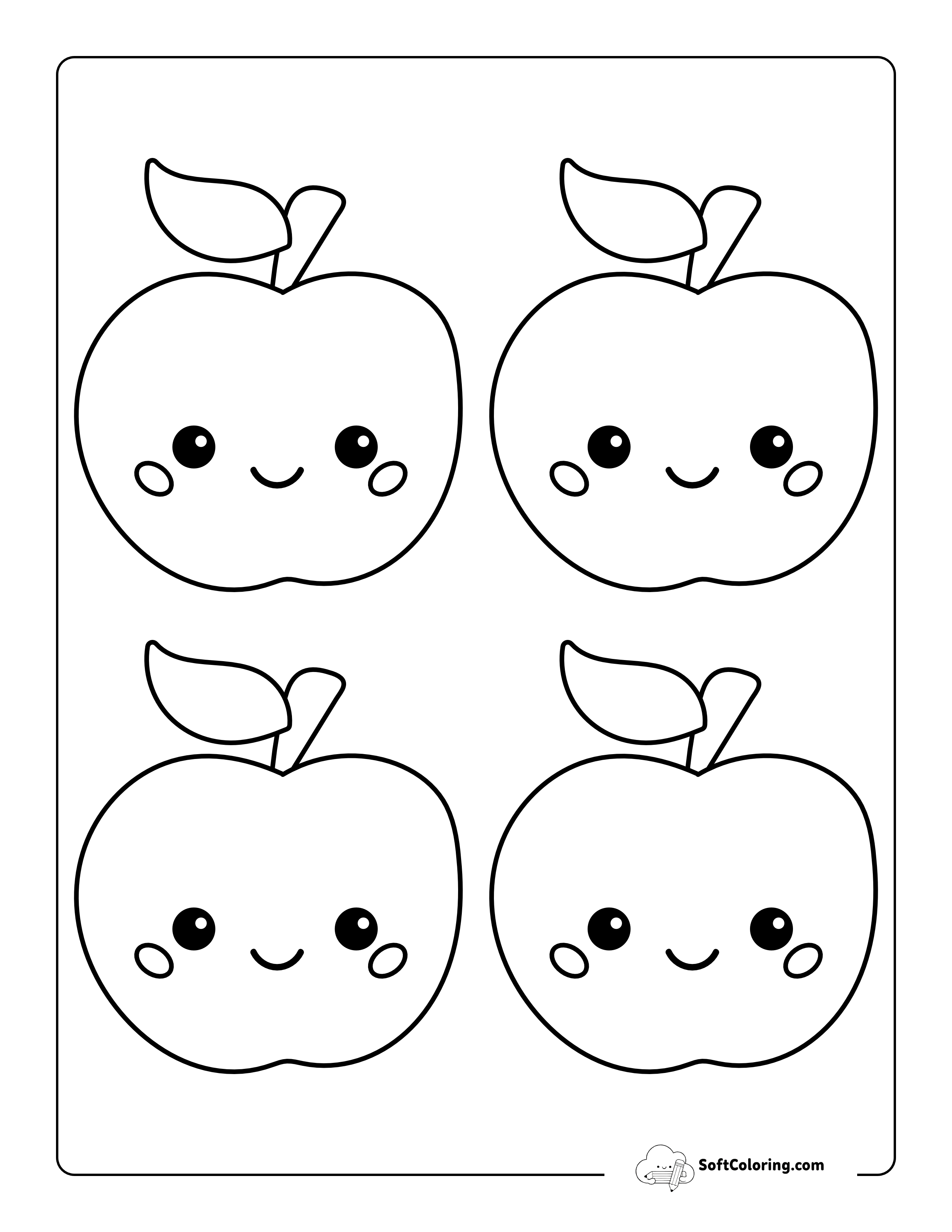 Cute Apple Template - Small