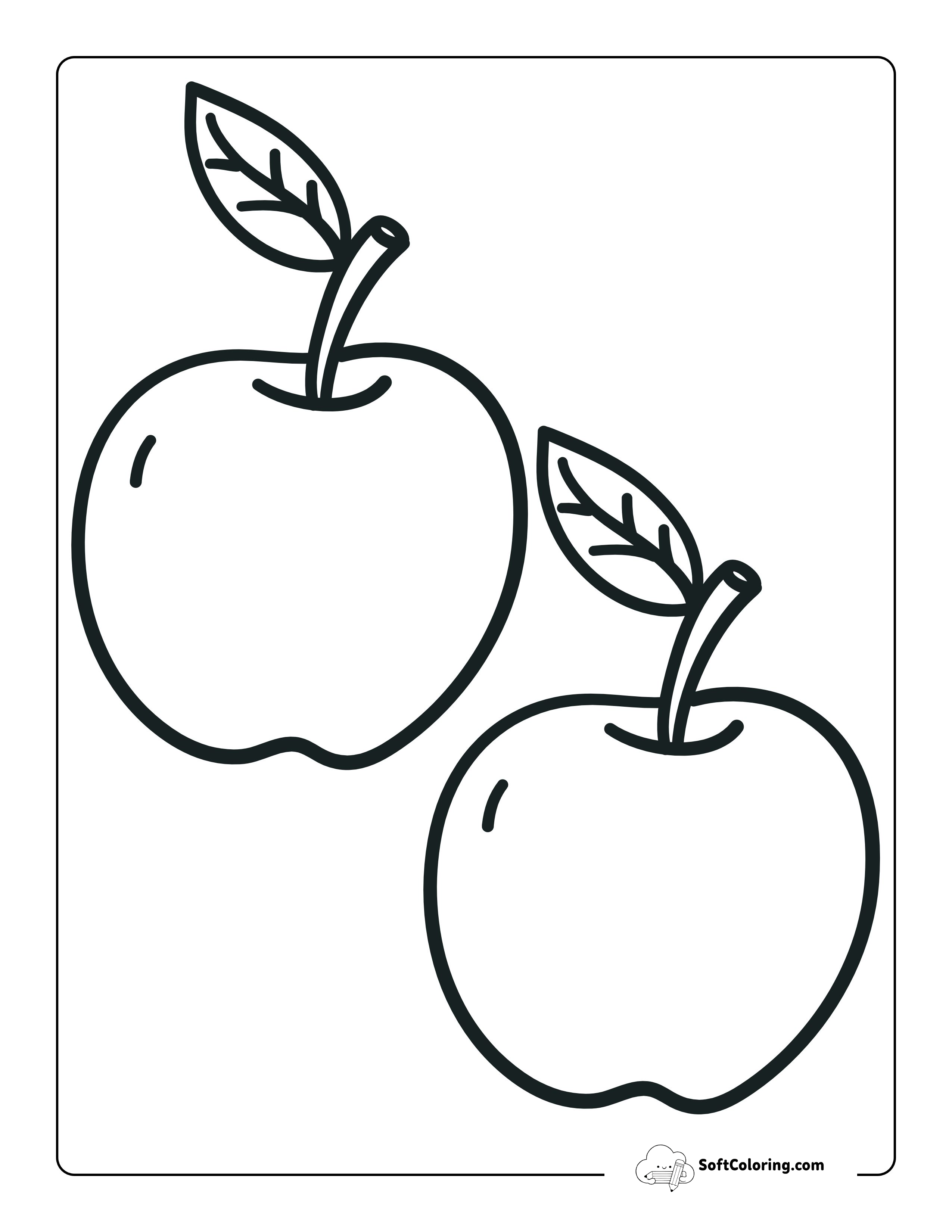 Apple Outline To Print - Medium