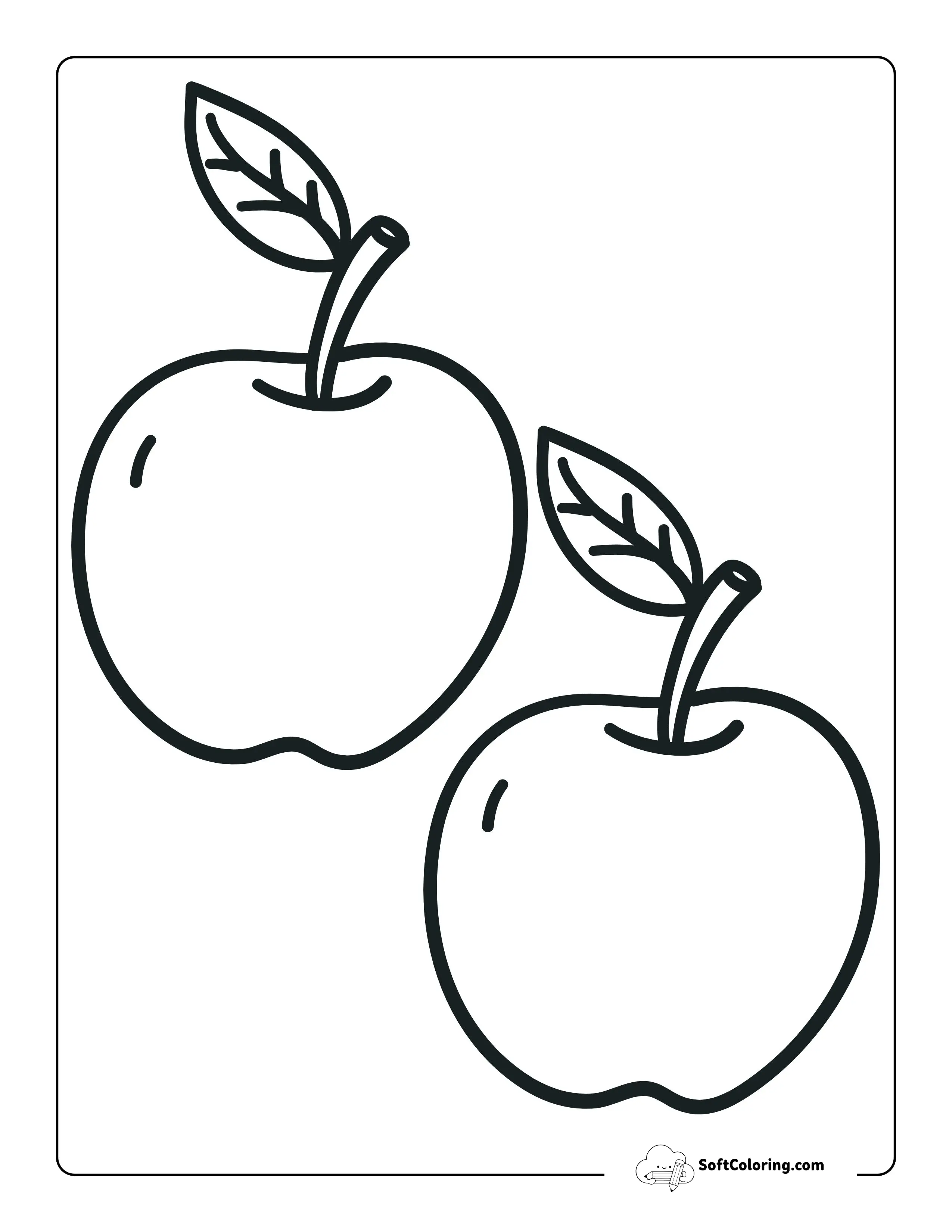 Apple Outline To Print - Medium