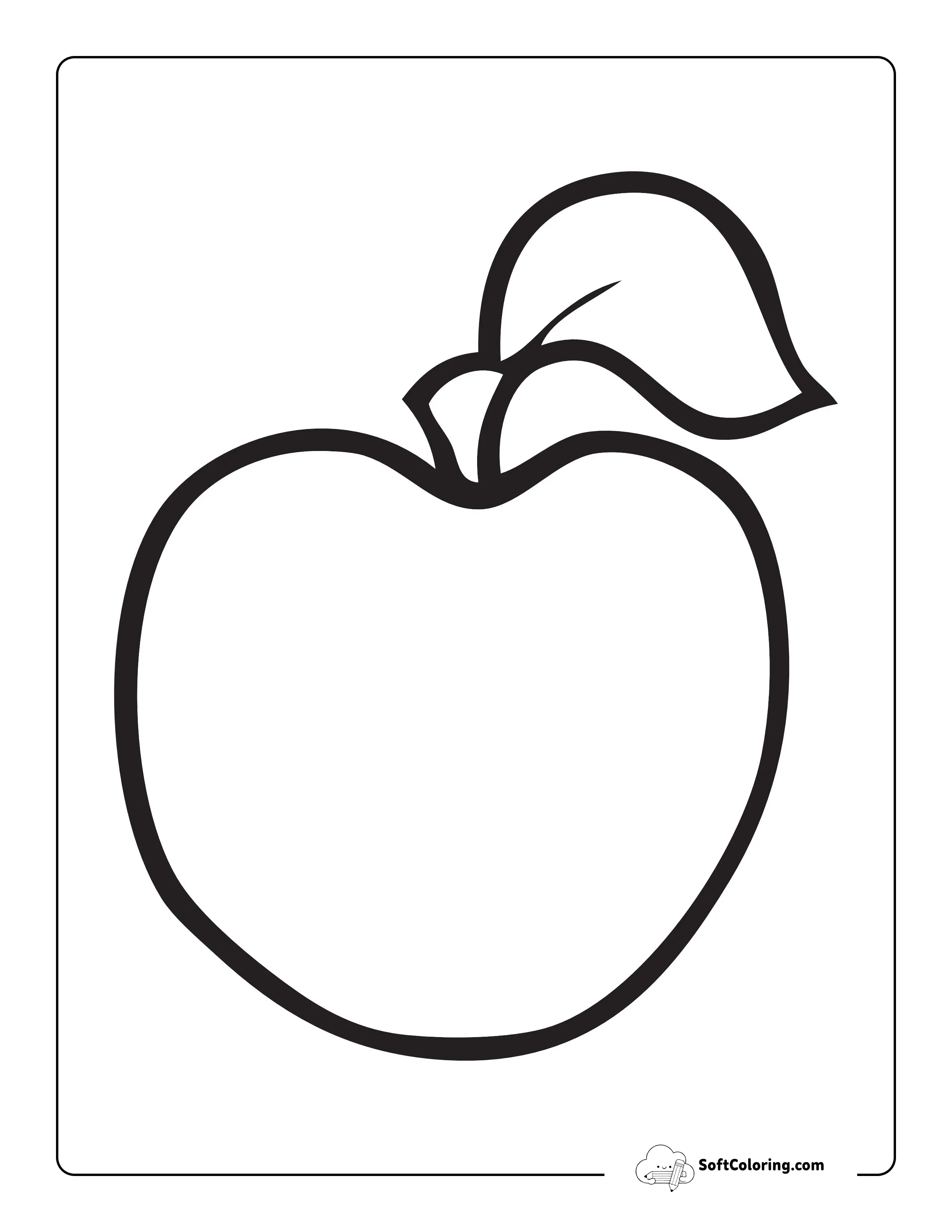 Apple Template Printable - Large