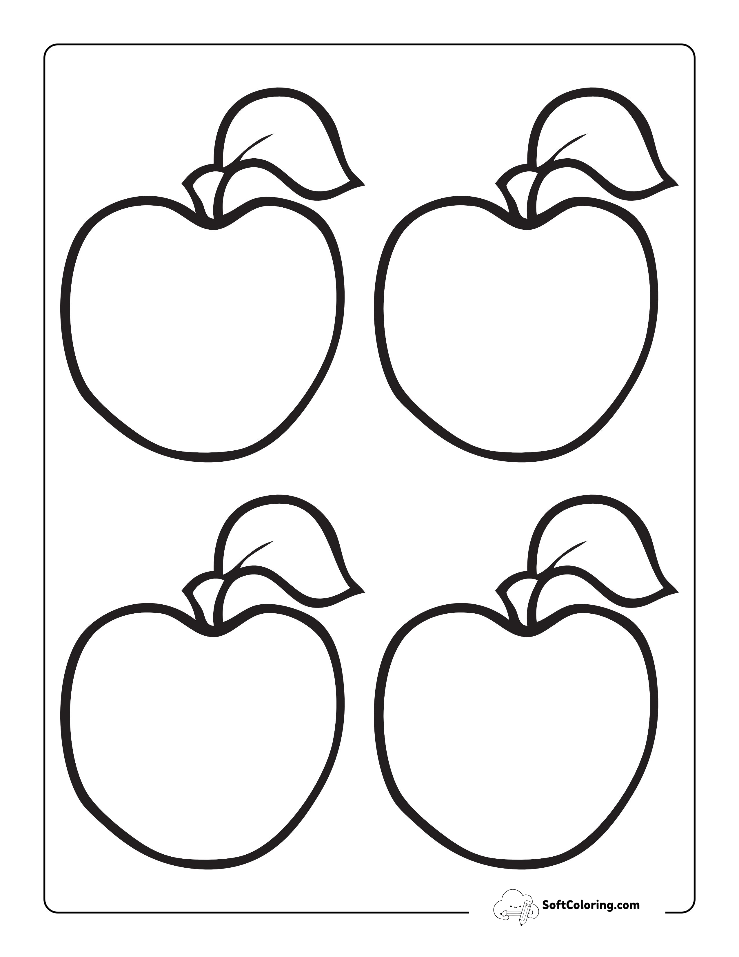Apple Template Printable - Medium