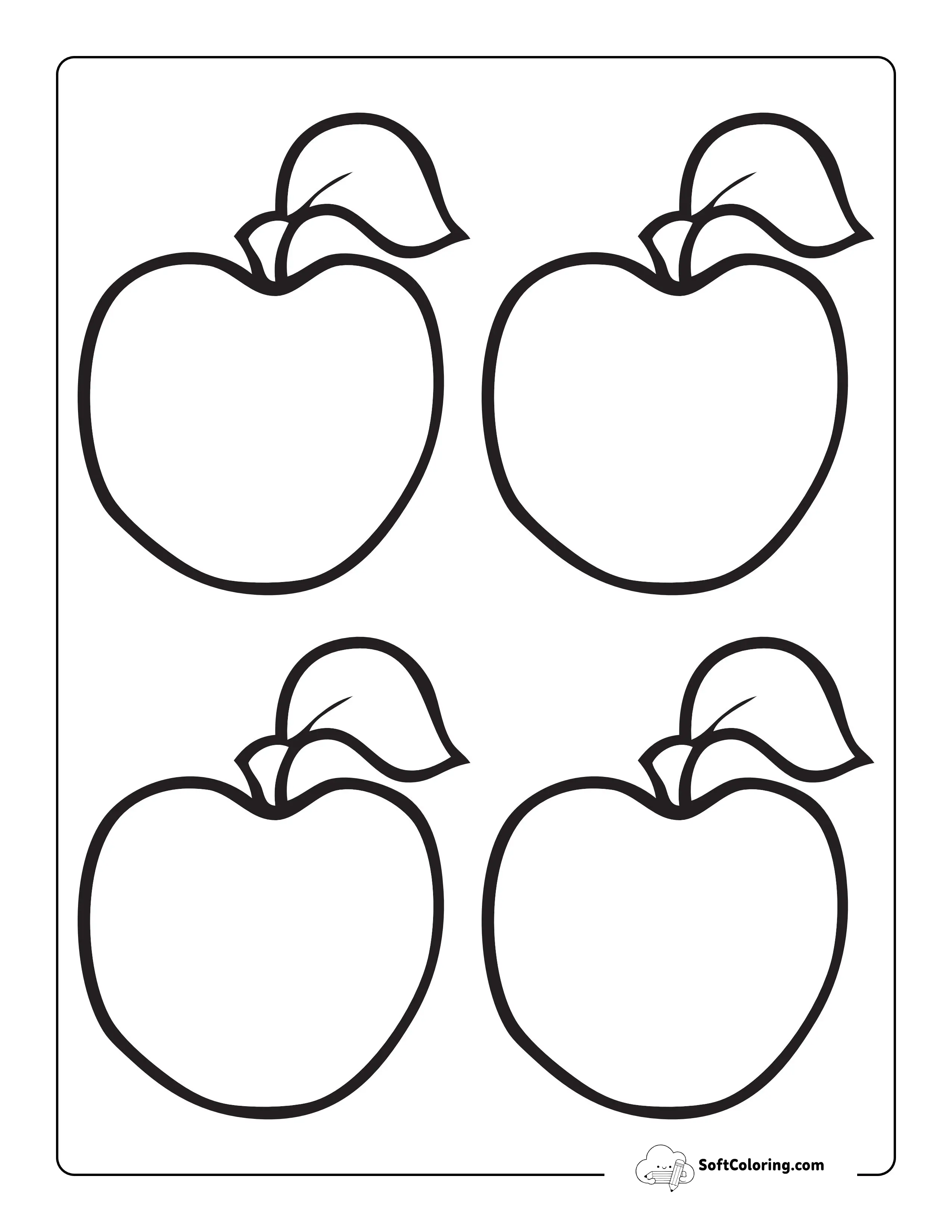 Apple Template Printable - Medium