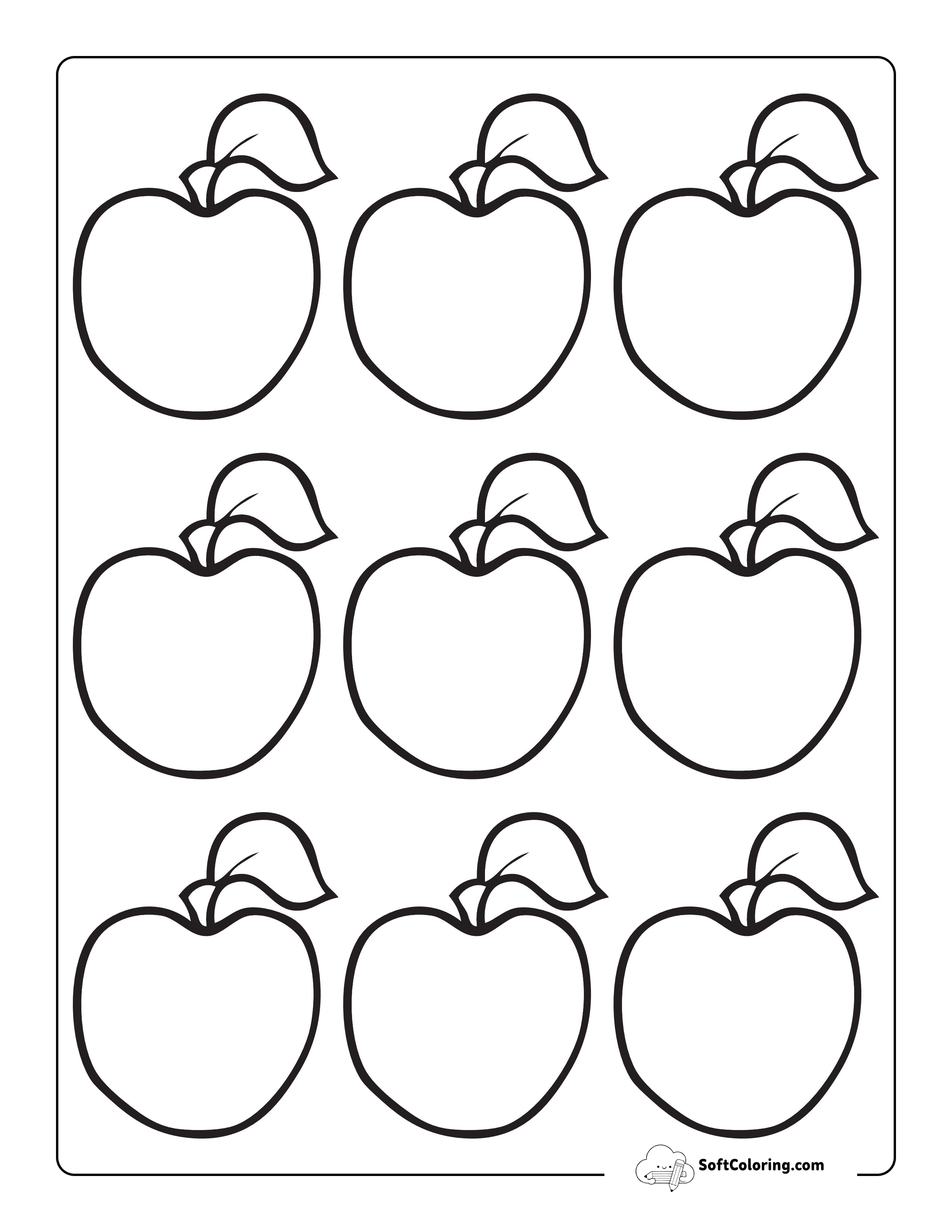 Apple Template Printable - Small