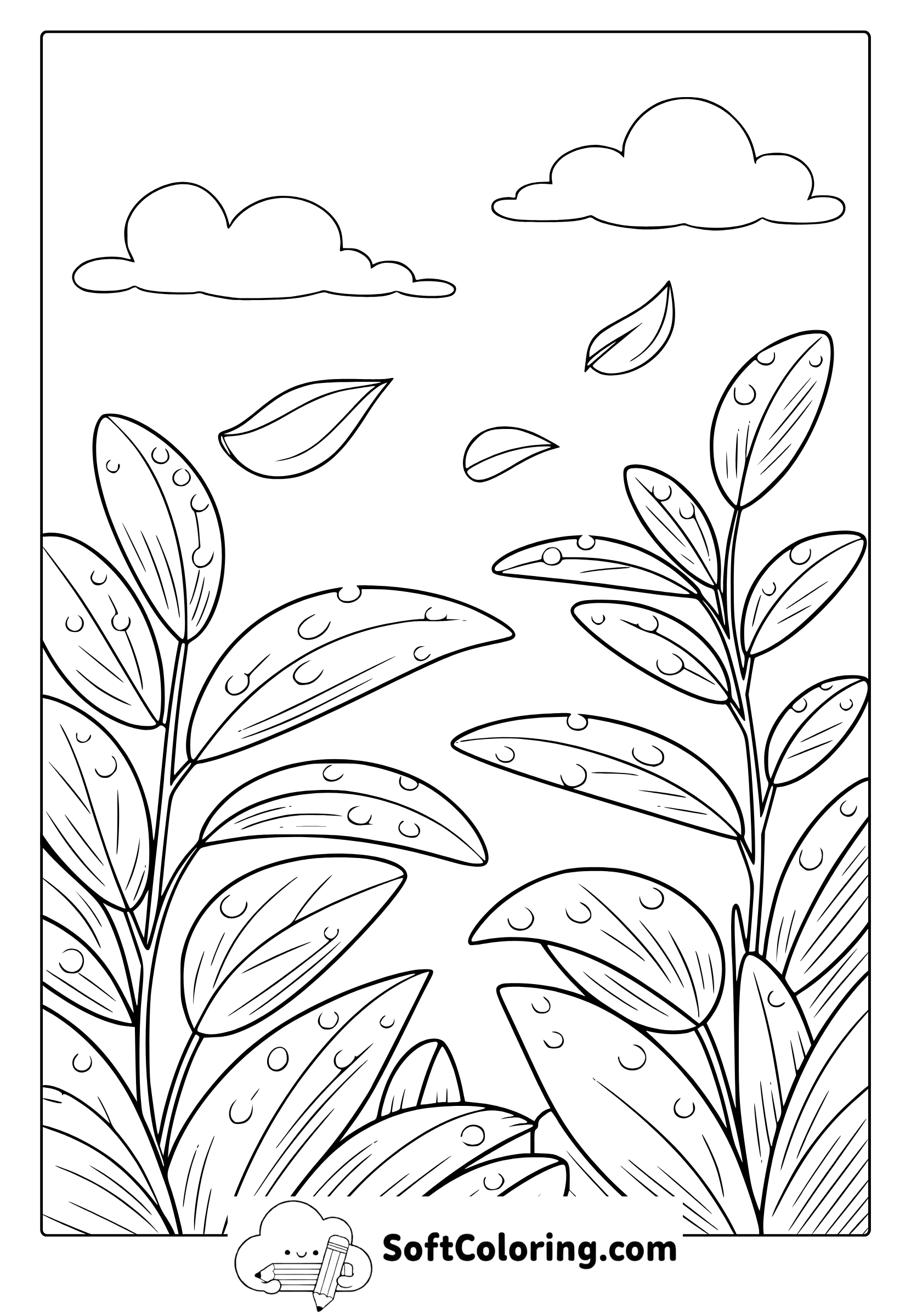 April Dew Drops Coloring Page