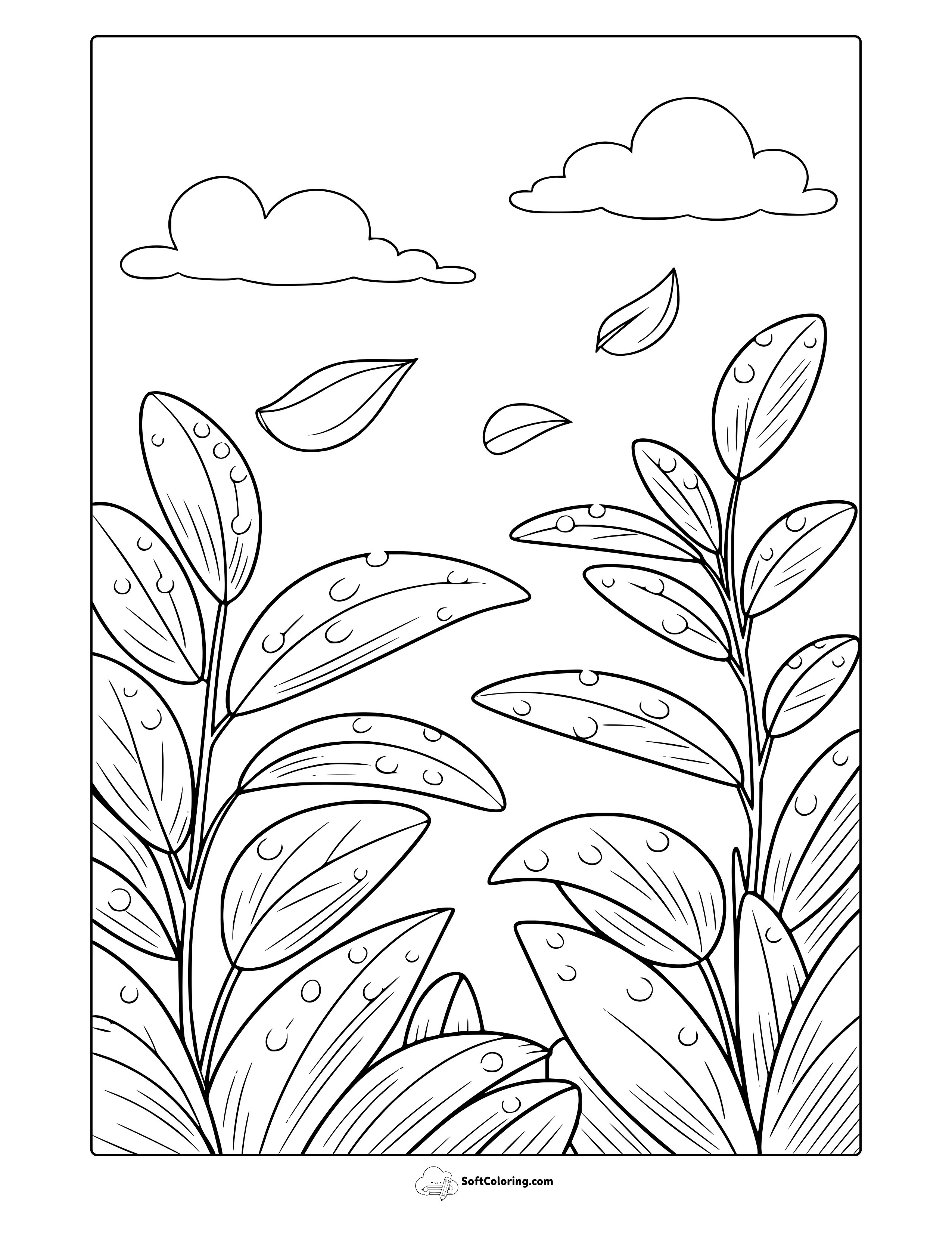 April Dew Drops Coloring Page