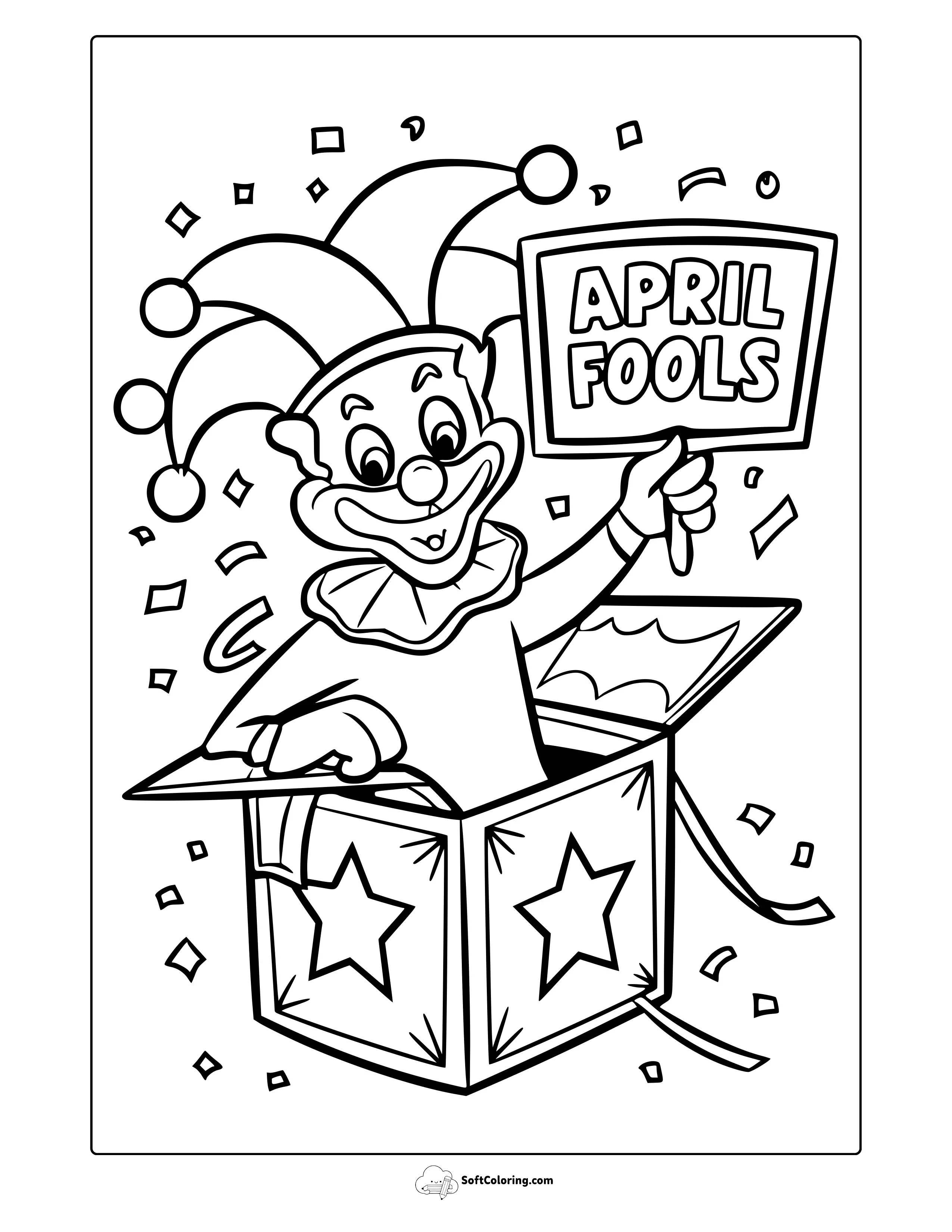 April Fools Day Coloring Page