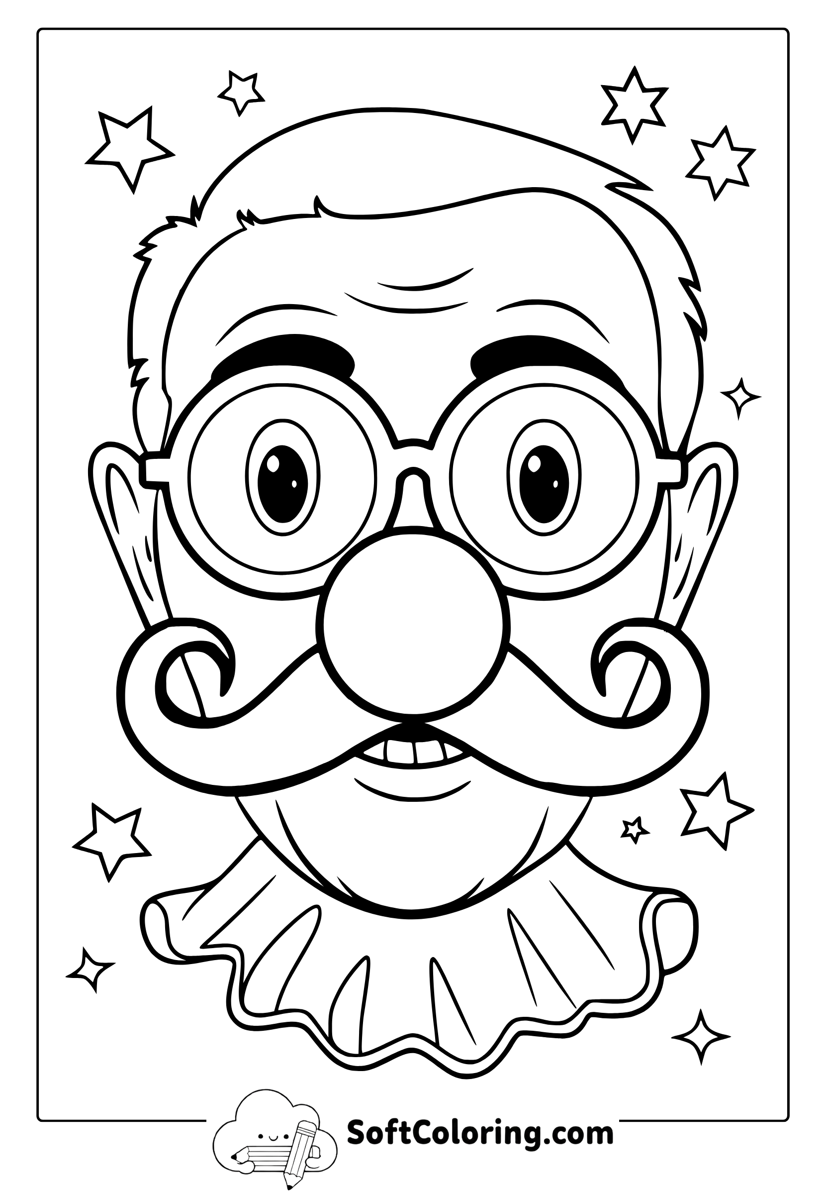 April Fools Day Funny Glasses Coloring Page