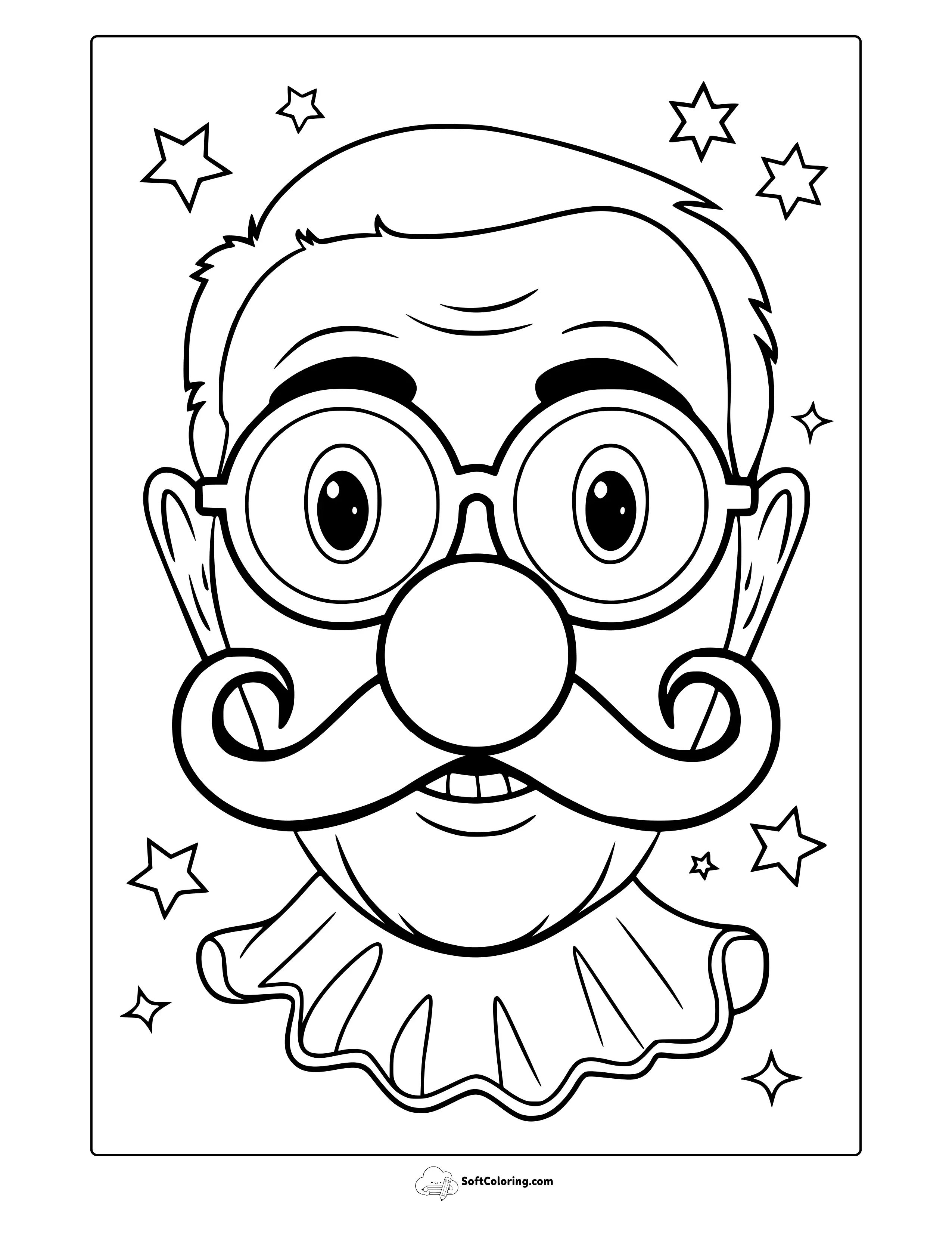 April Fools Day Funny Glasses Coloring Page