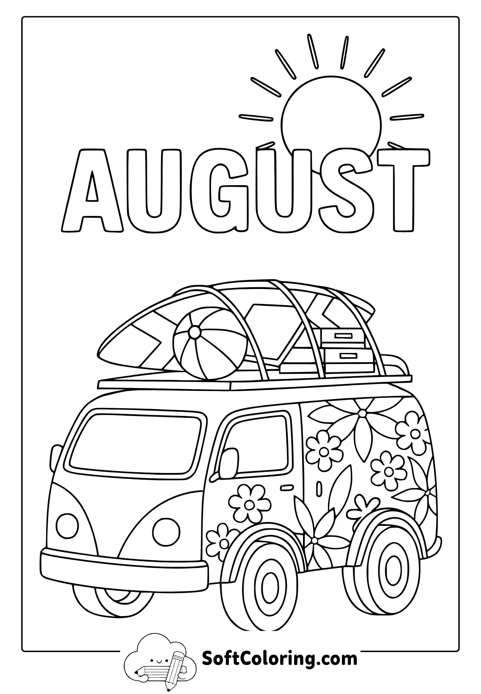 august bus coloring page