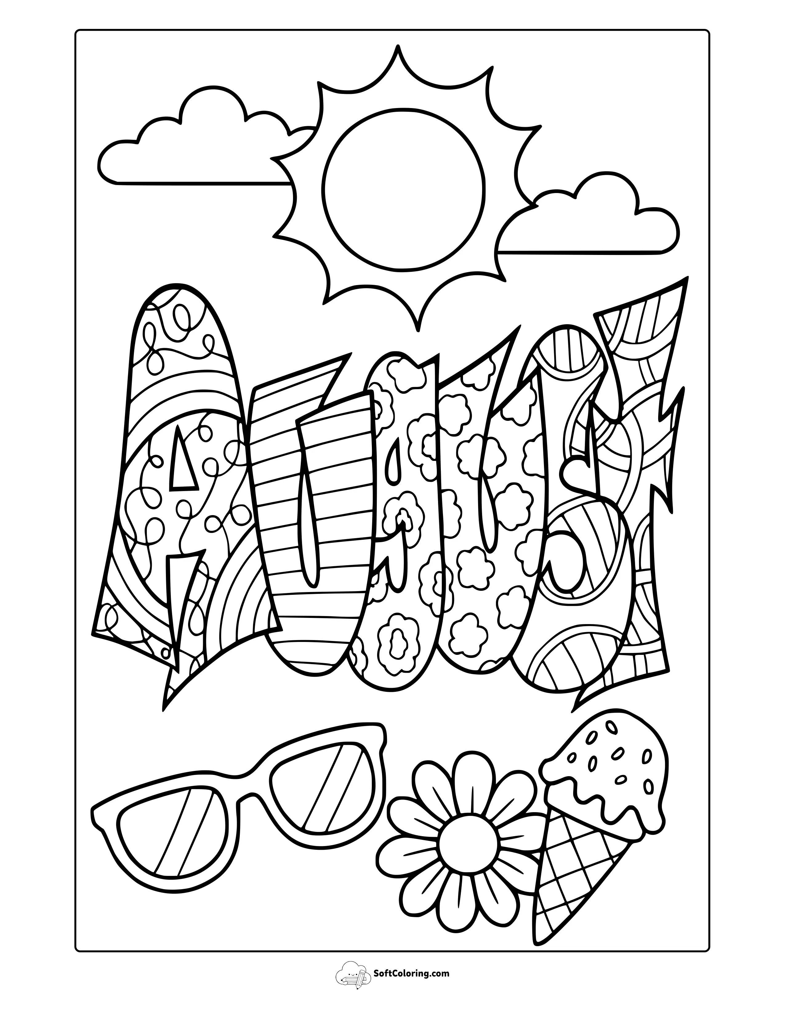 August Elements Coloring Page