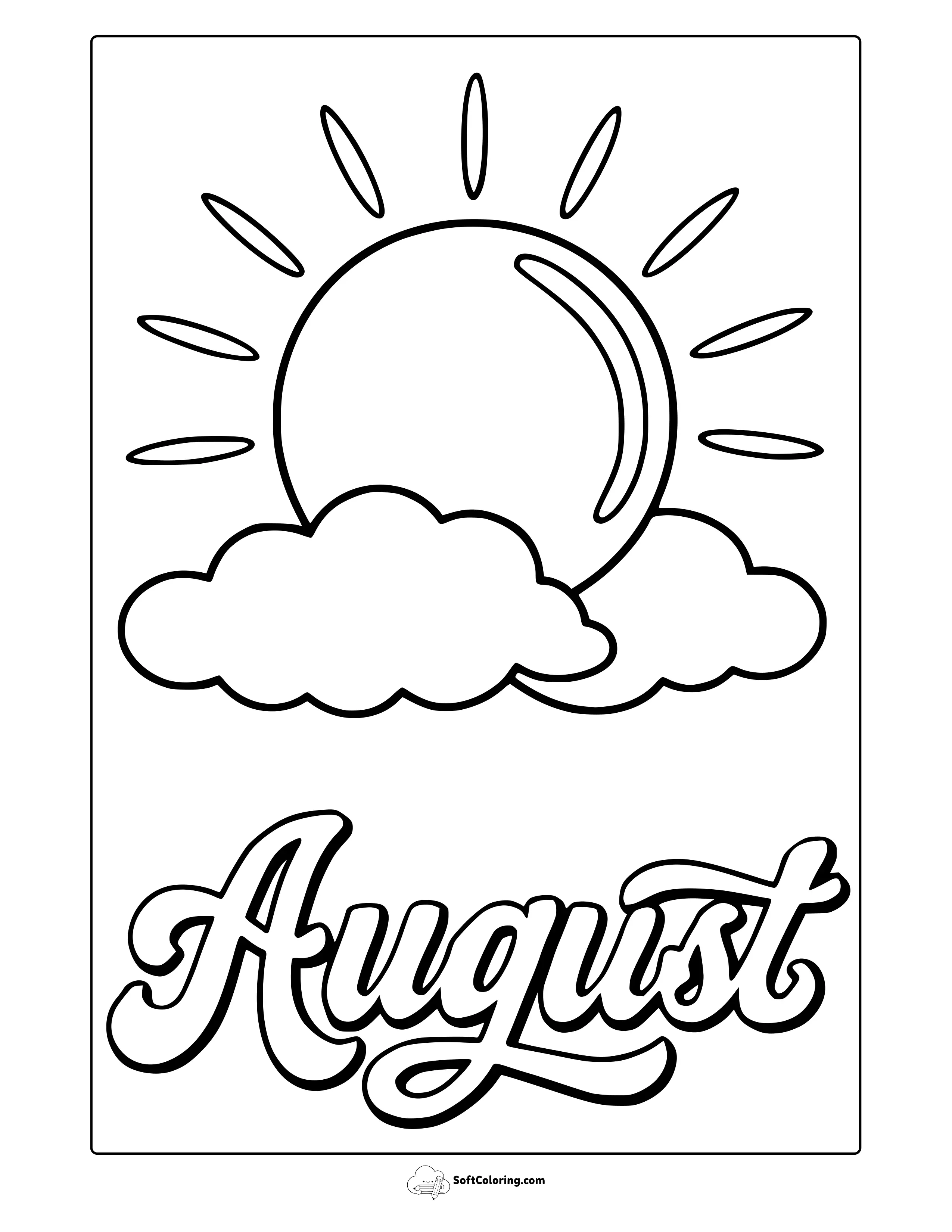 August Sky Coloring Page