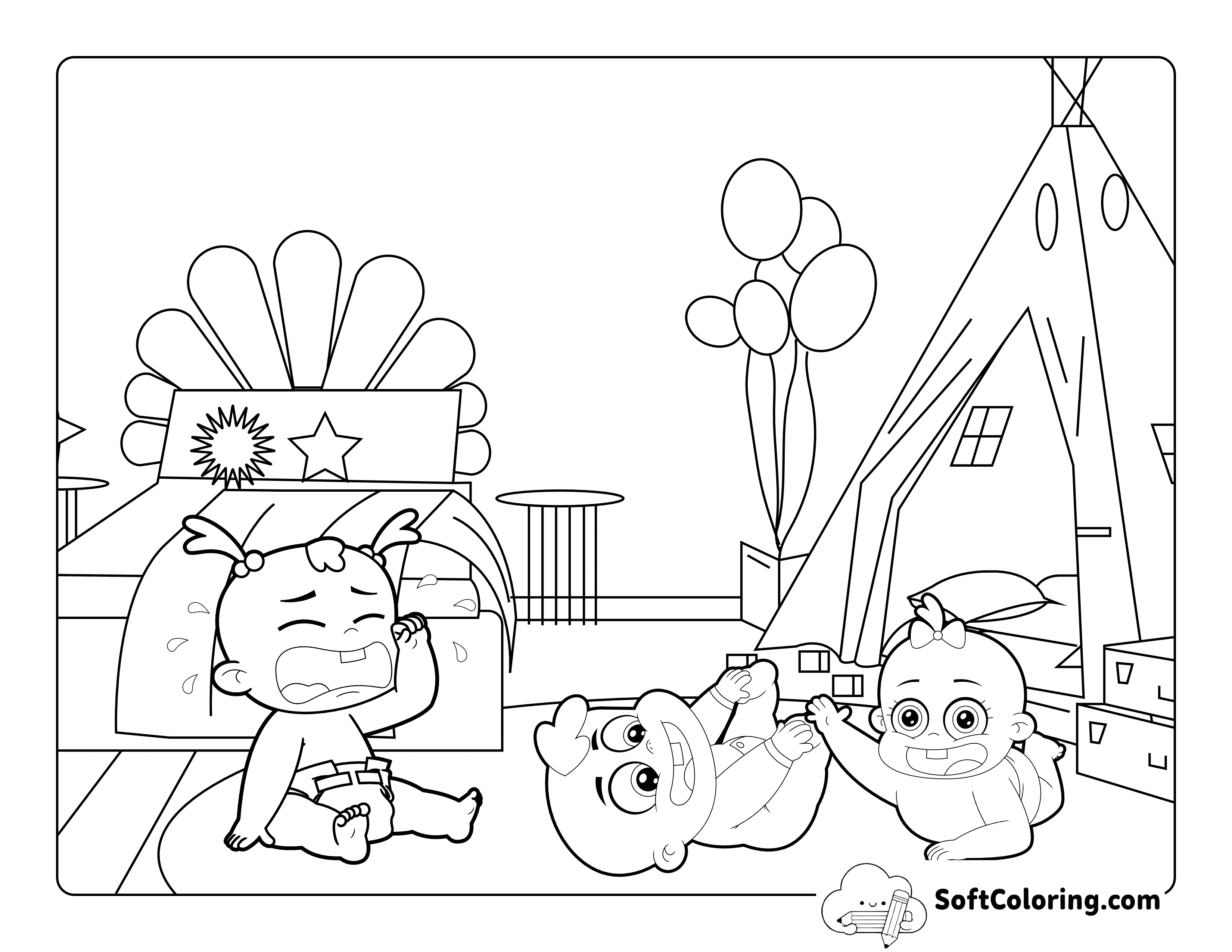 Funny Adorable Babies Playing Together