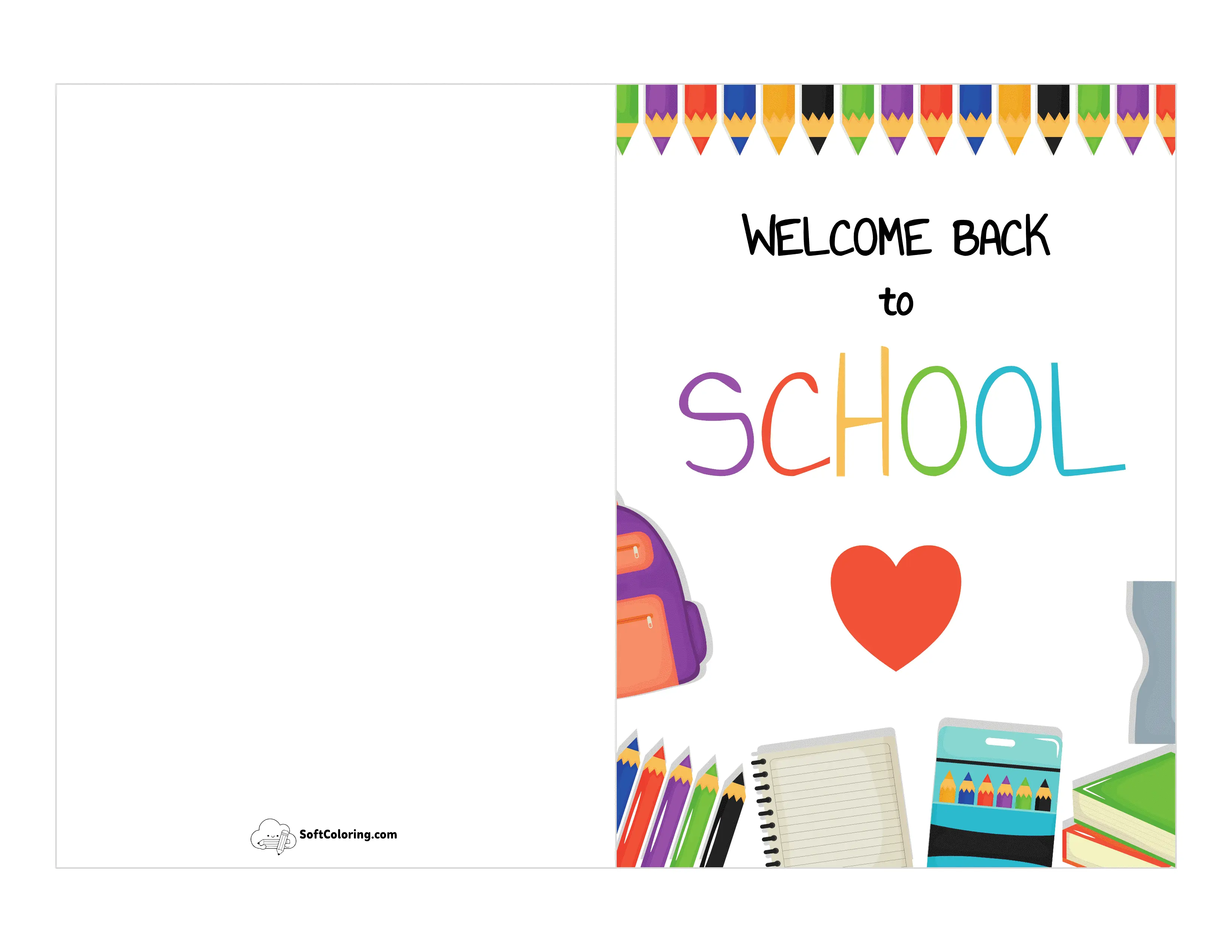 "Welcome Back To School" Card For Students
