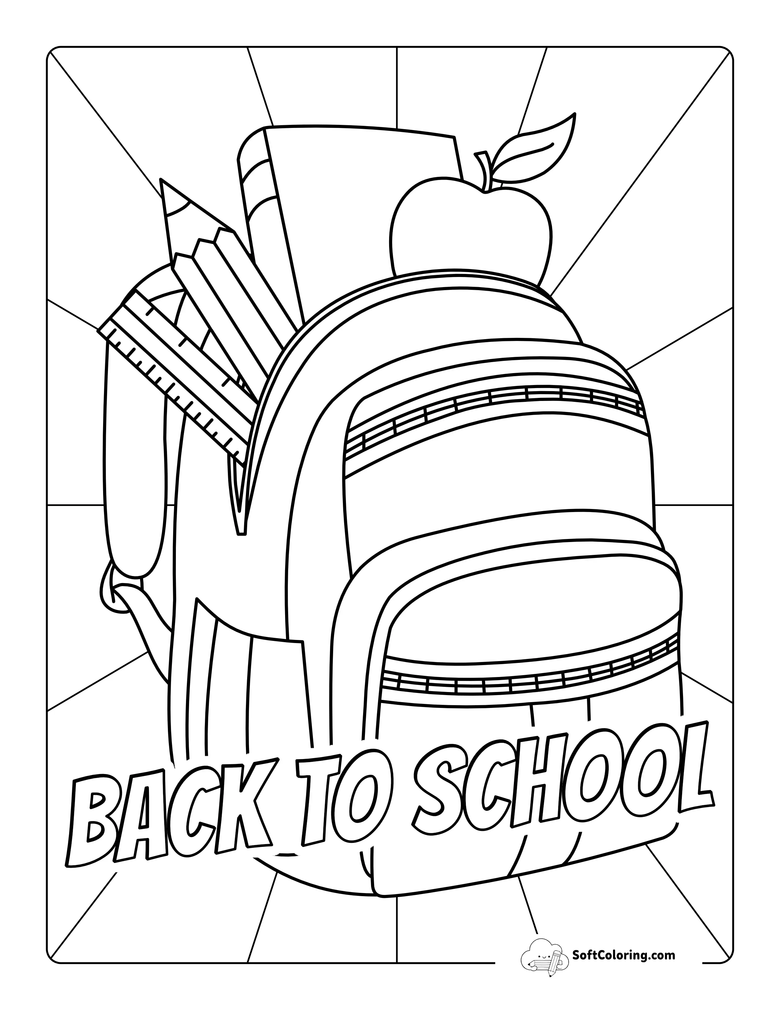 School Bag Picture To Color