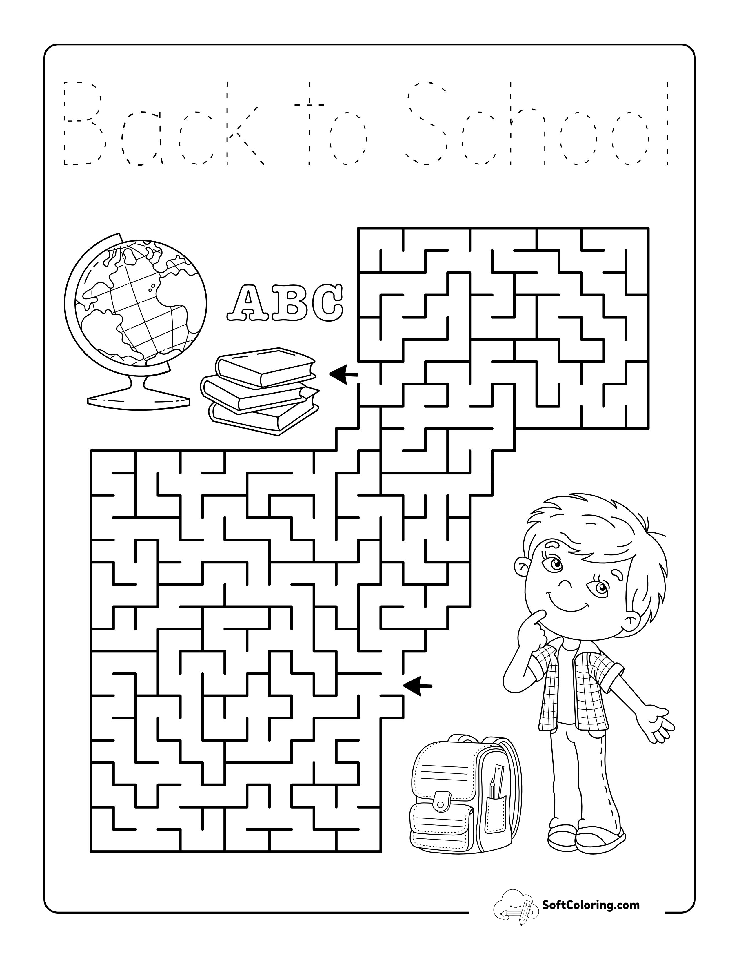 "Back To School" Activity Maze