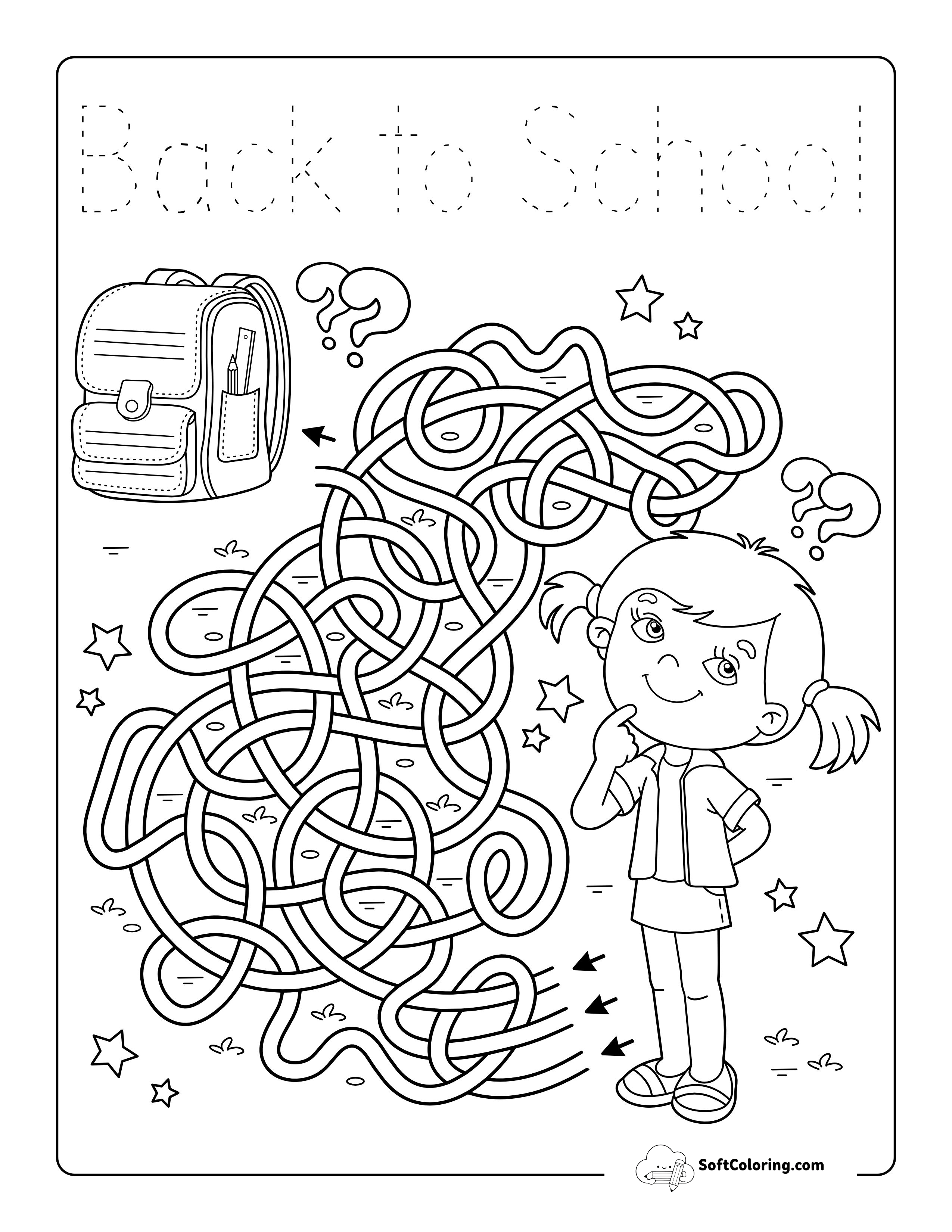 "Back To School" Puzzle Sheet