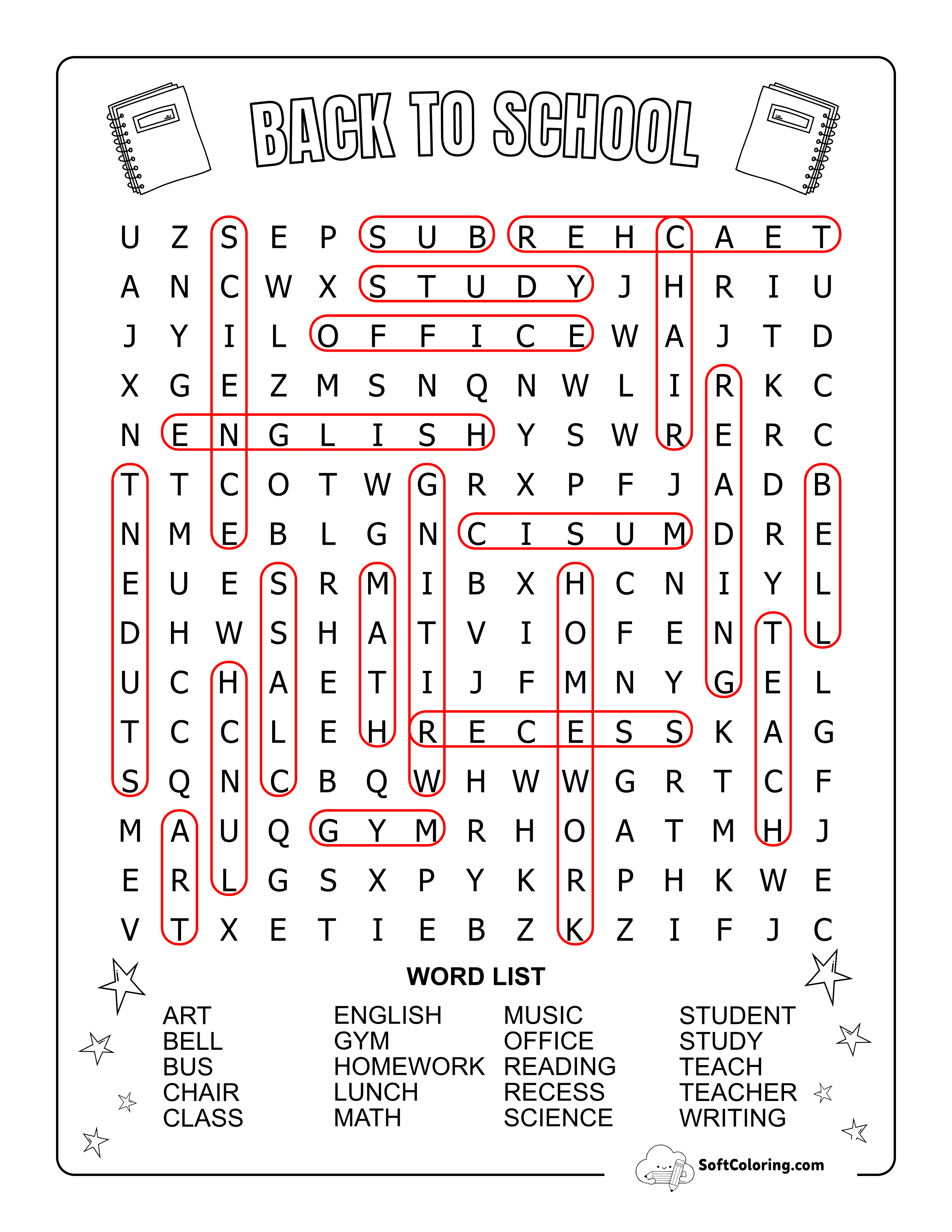 Back To School - Medium Answers