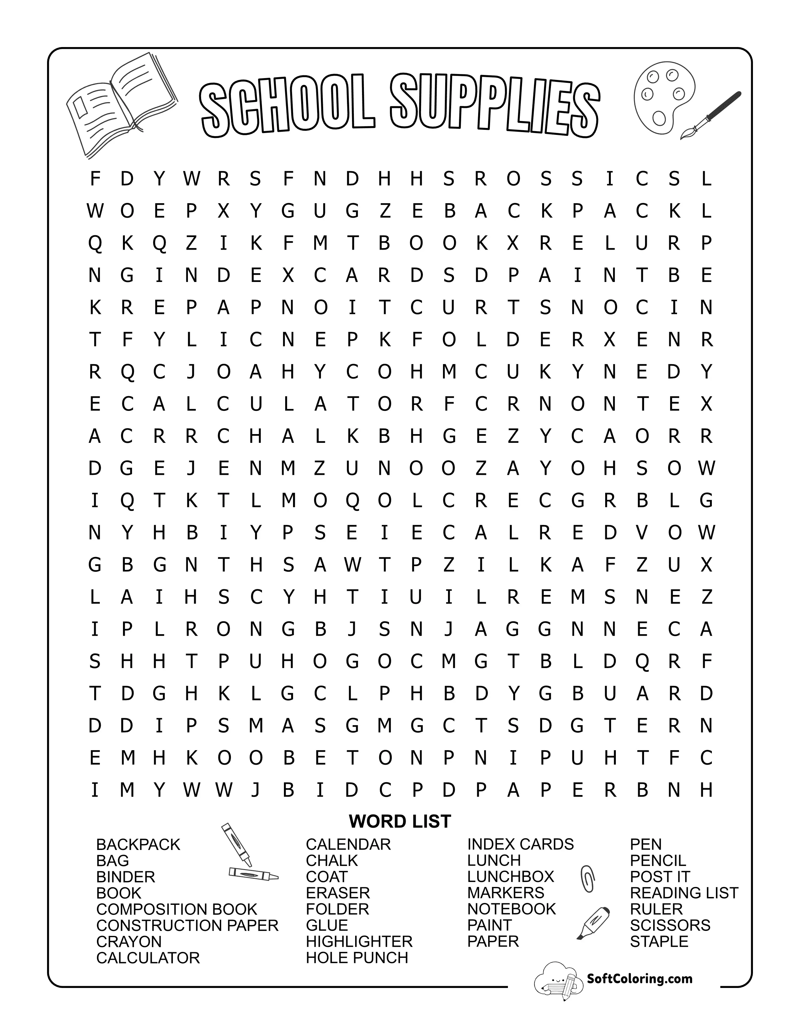 Hard - Back To School Supplies