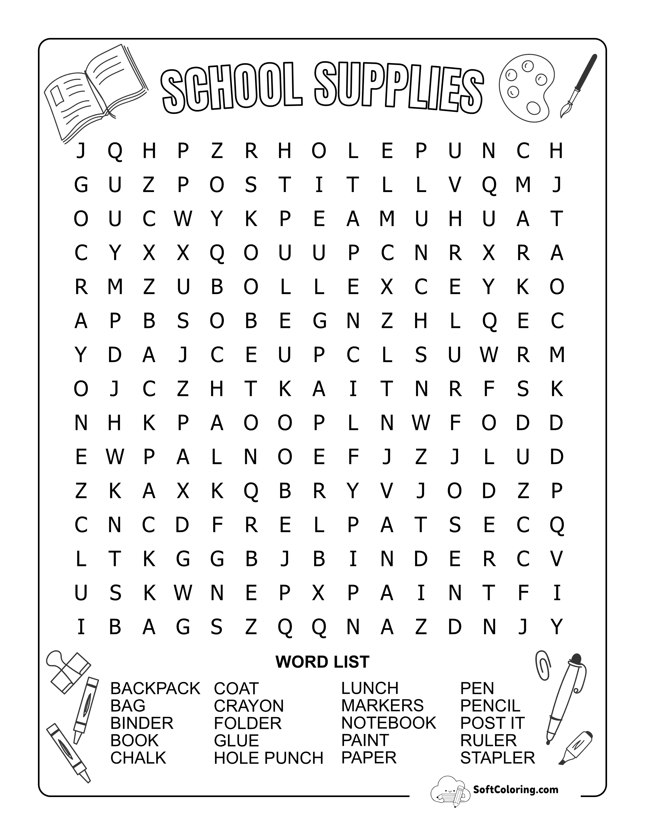 Medium - Back To School Supplies