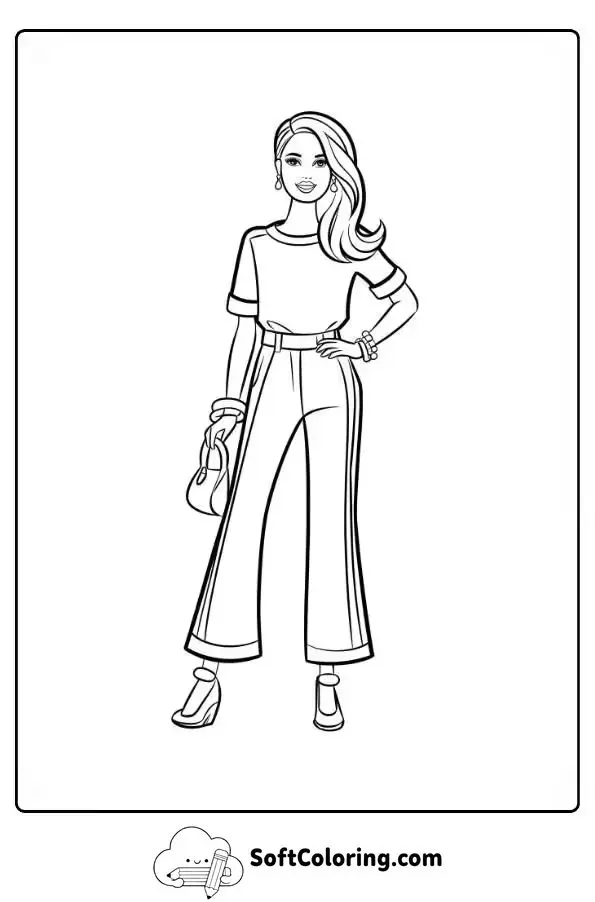 Barbie Fashion Coloring Page
