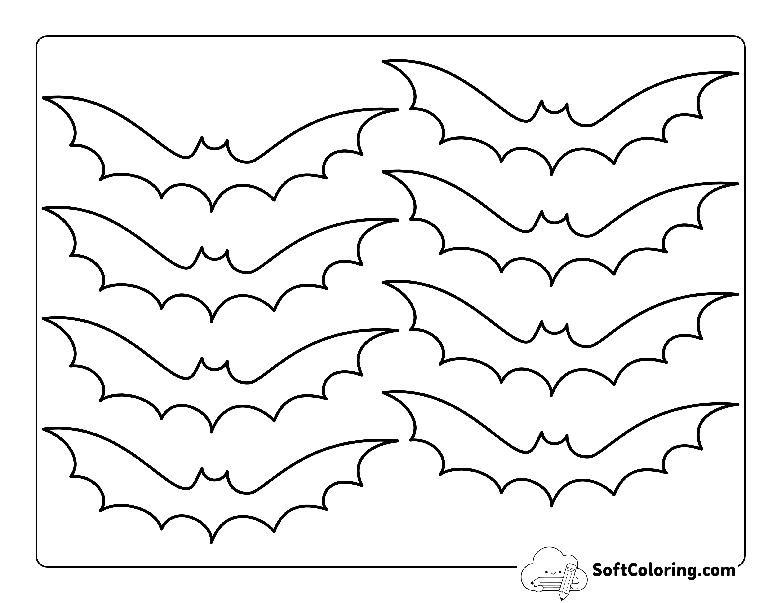 Flying Bat Template - Small