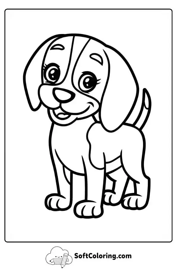 Beagle Dog Coloring Page