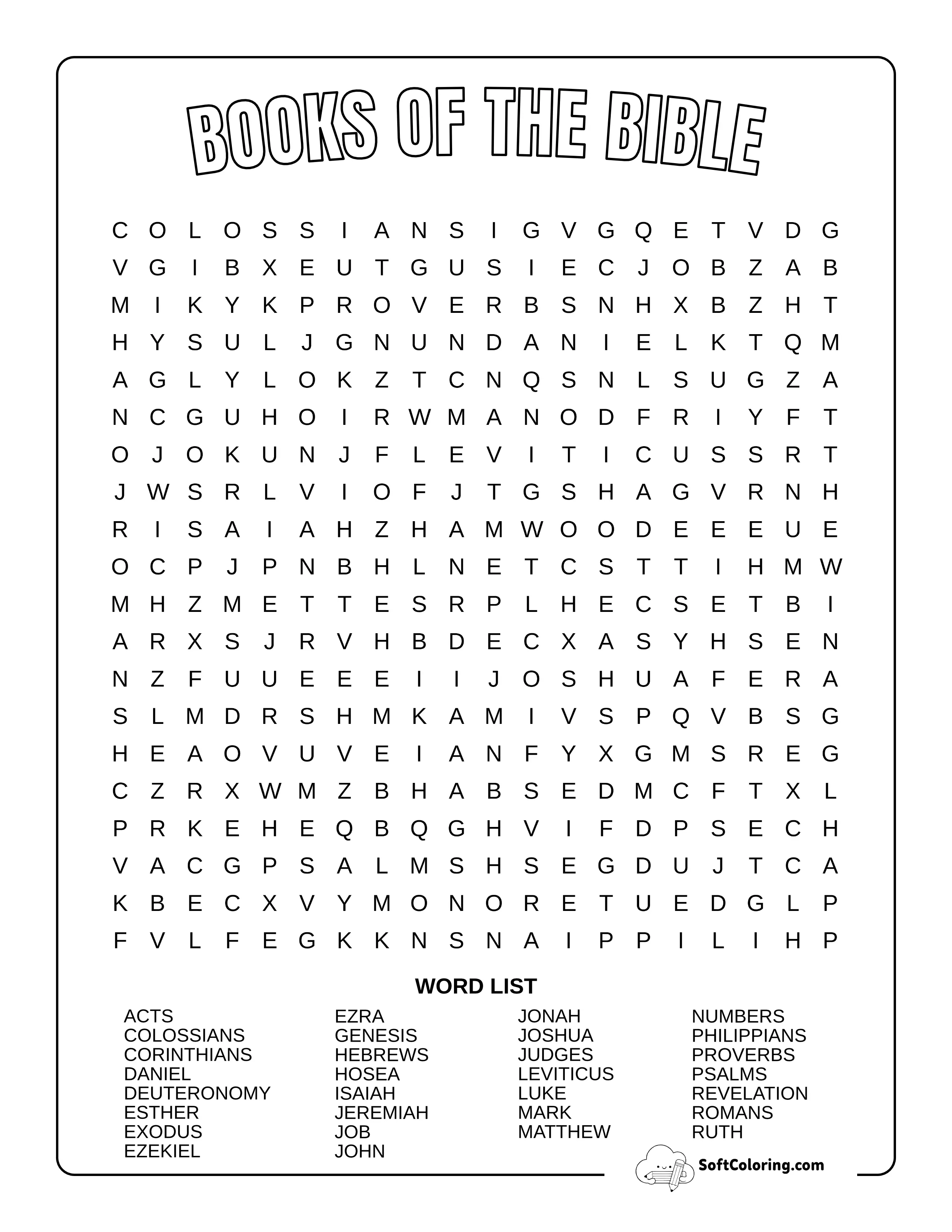 Books Of The Bible Hard Word Search