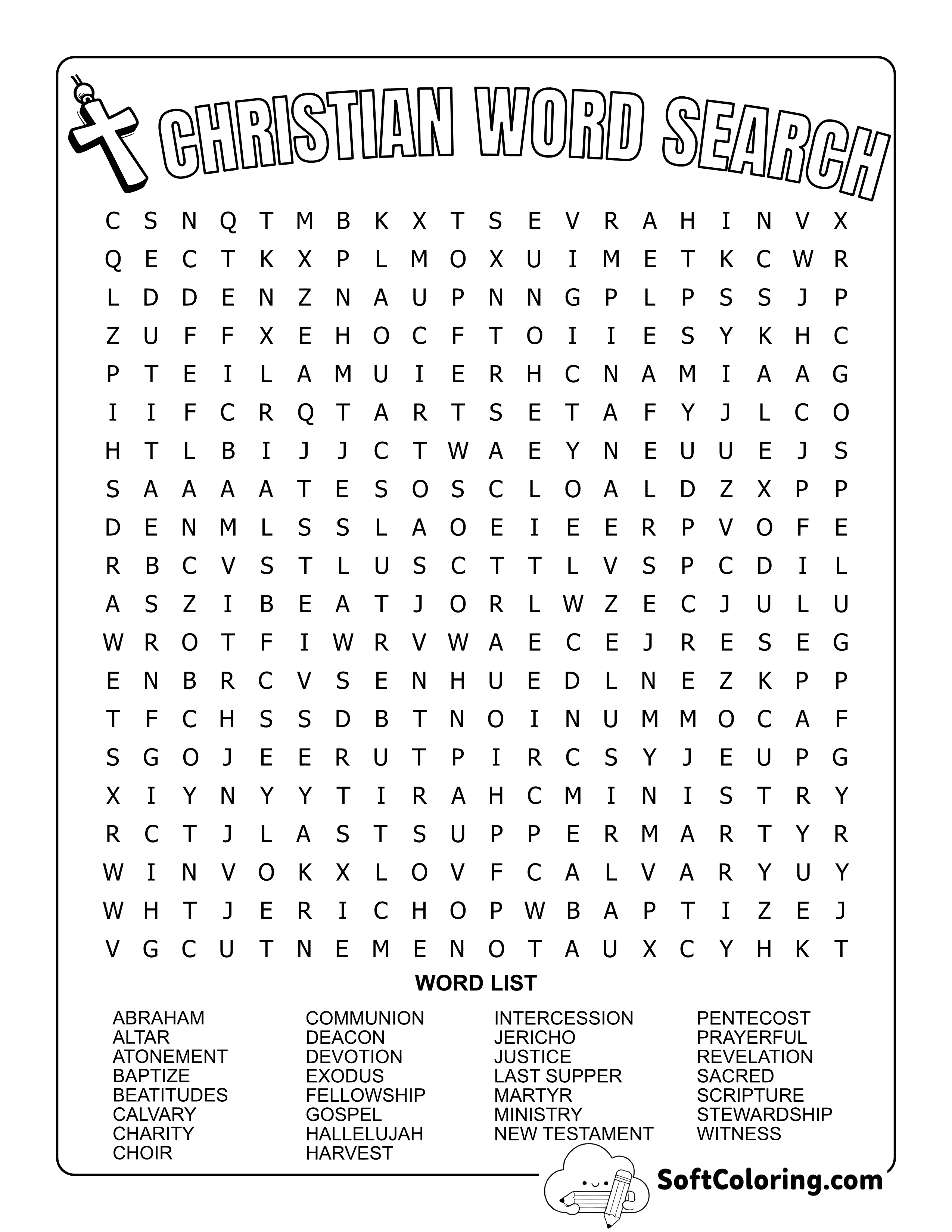 *NEW* Hard Christian Word Search