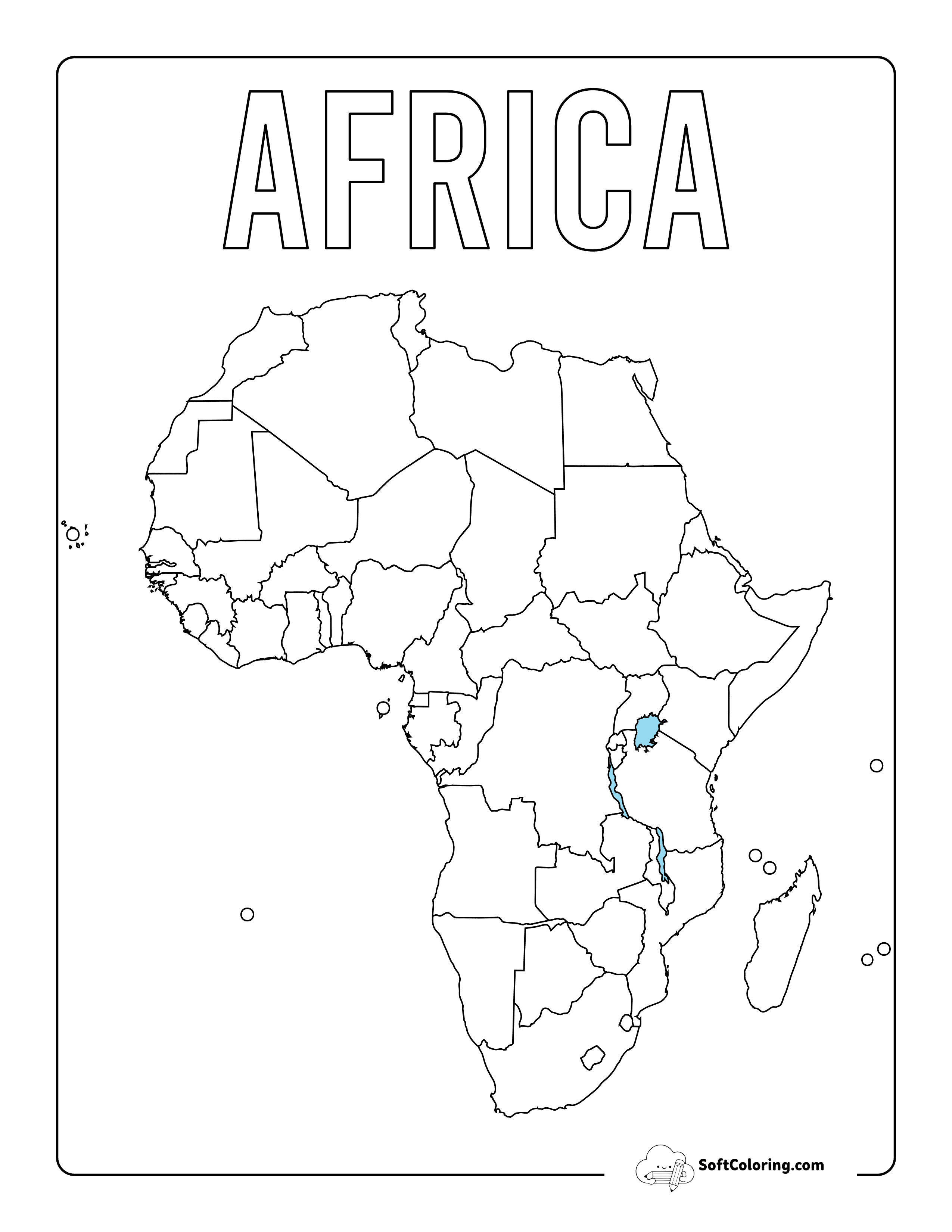 Printable Blank Map Of Africa Outline