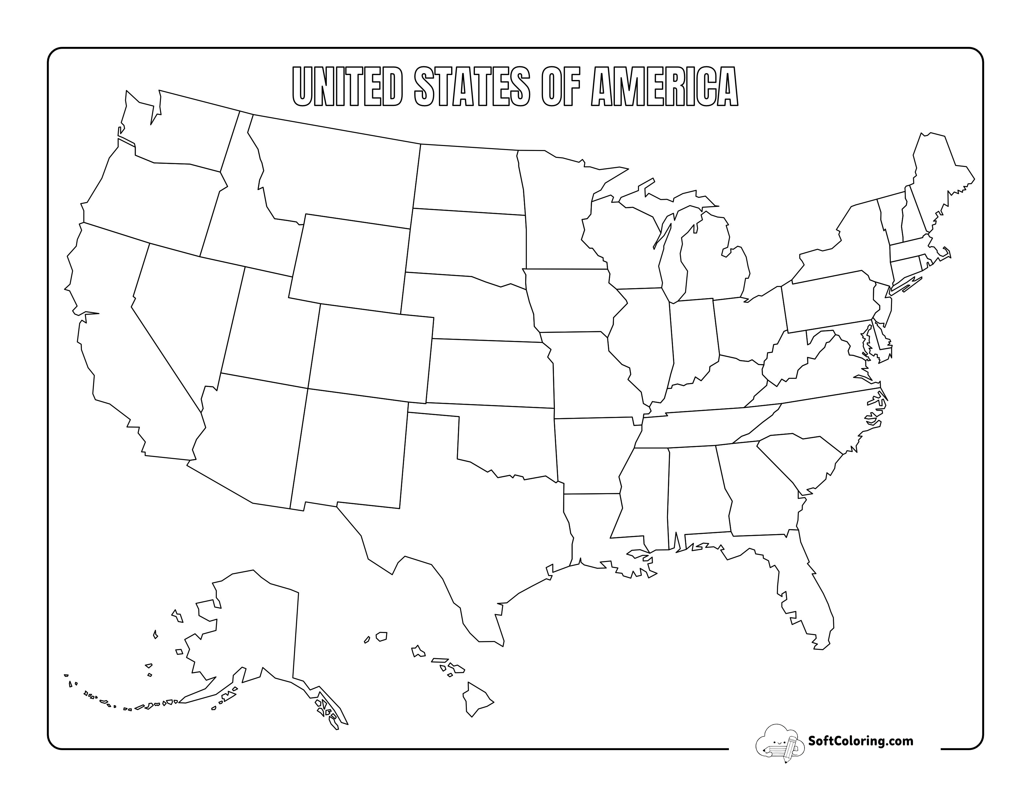 Free Printable Blank Us Map