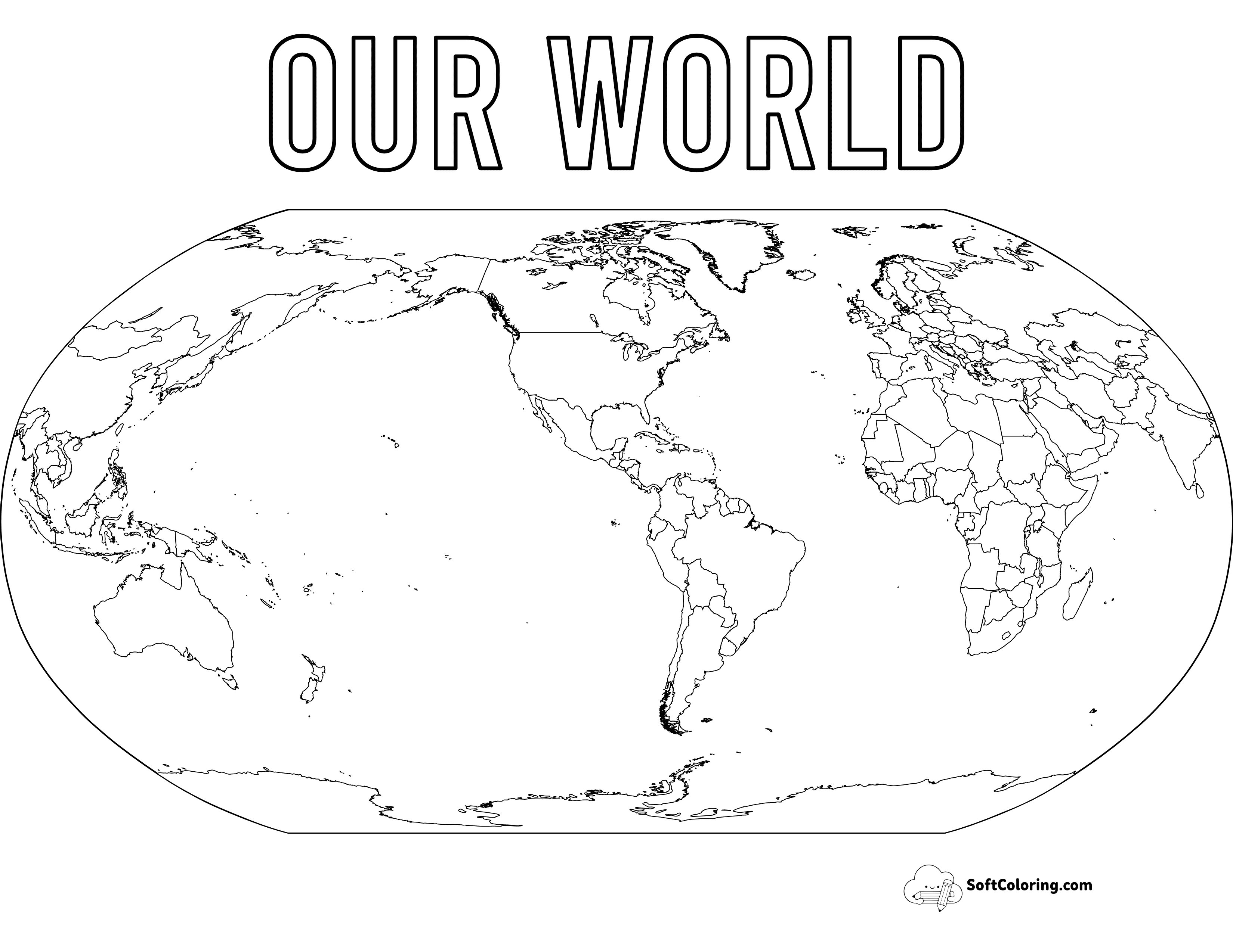 Blank World Map Outlines To Download