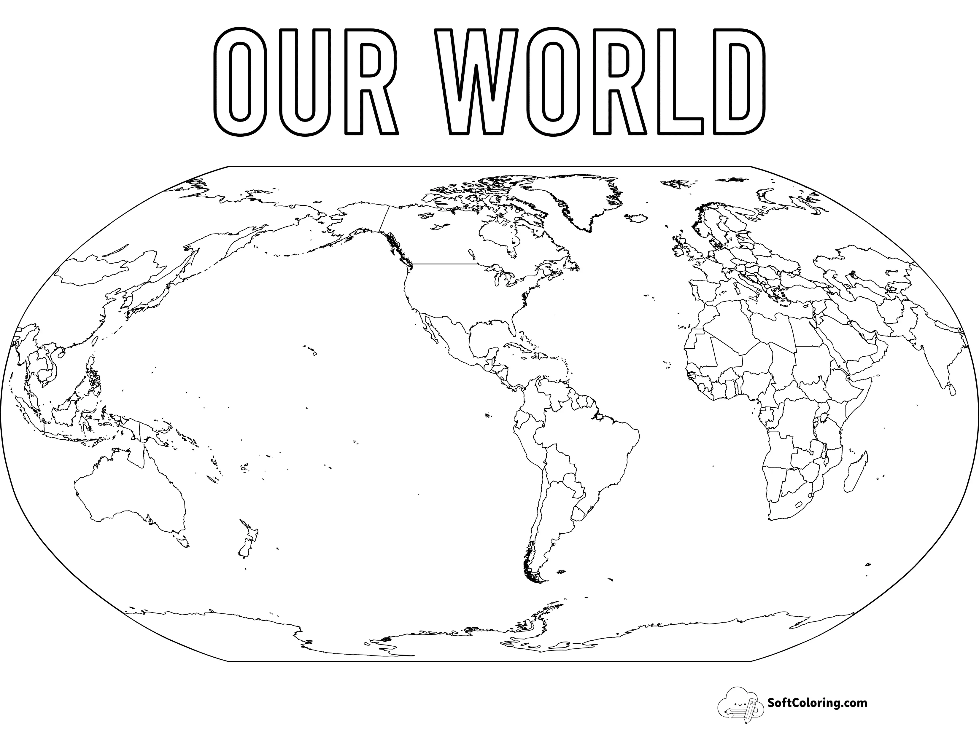 Blank World Map Outlines To Download