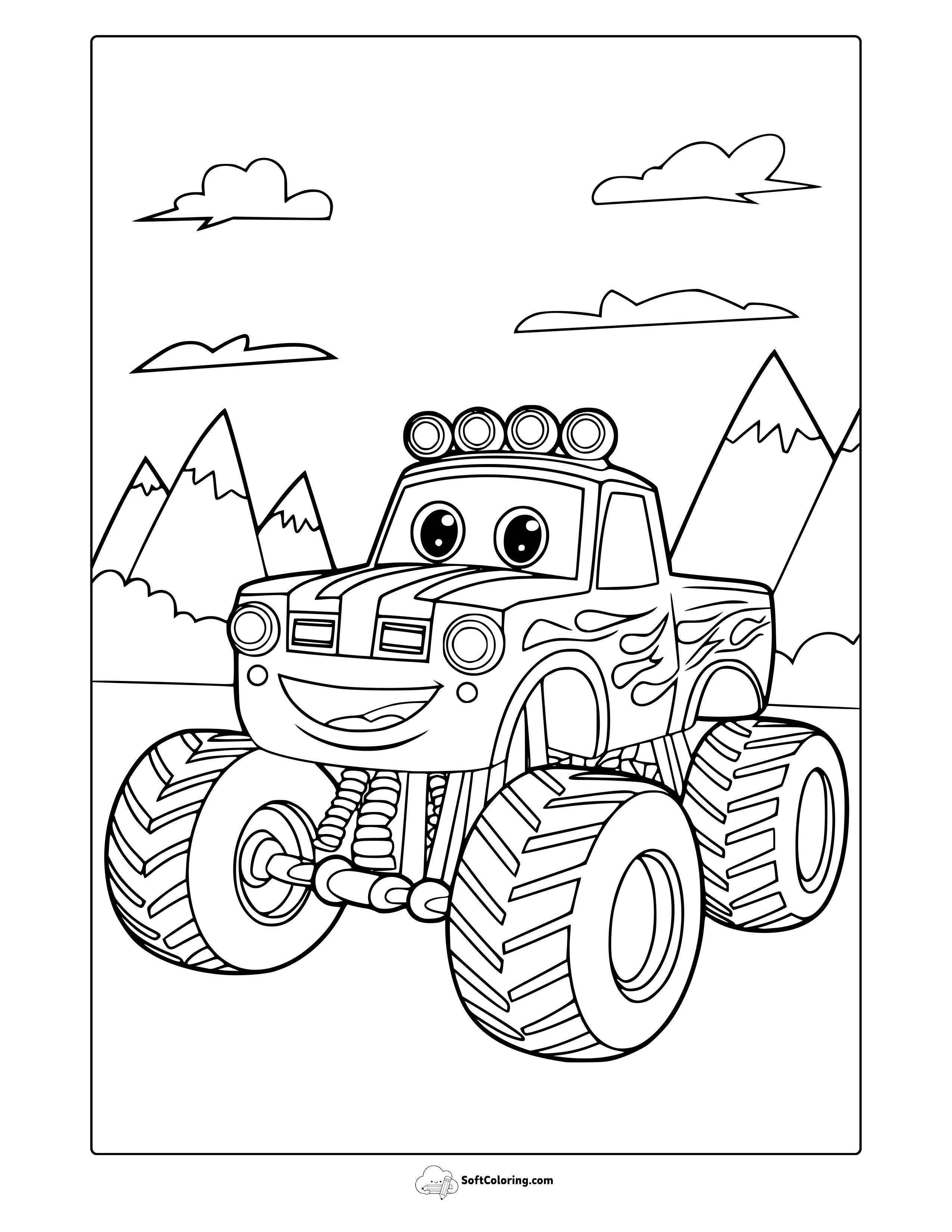 Blaze Monster Truck Coloring Page