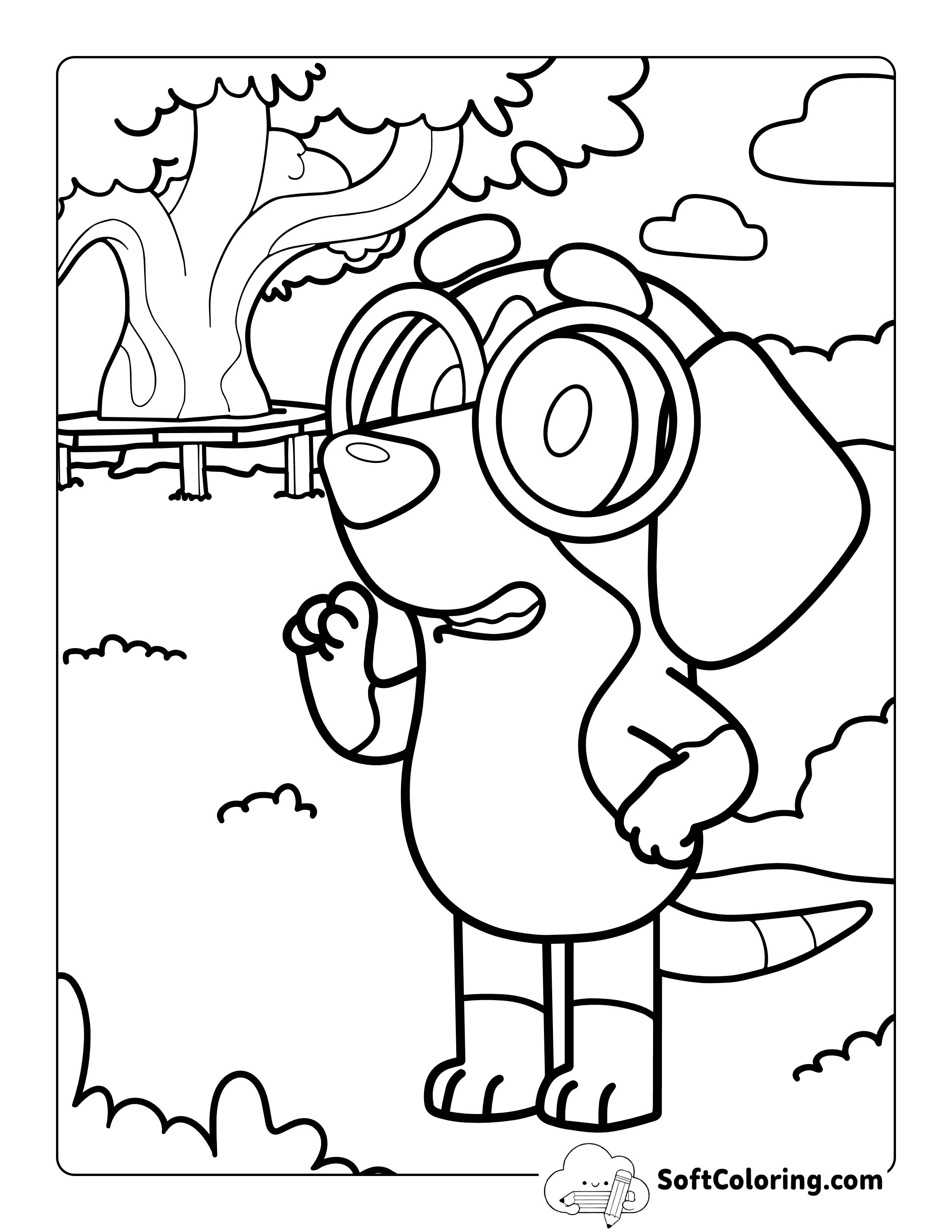 Honey from Bluey-Inspired Coloring Page