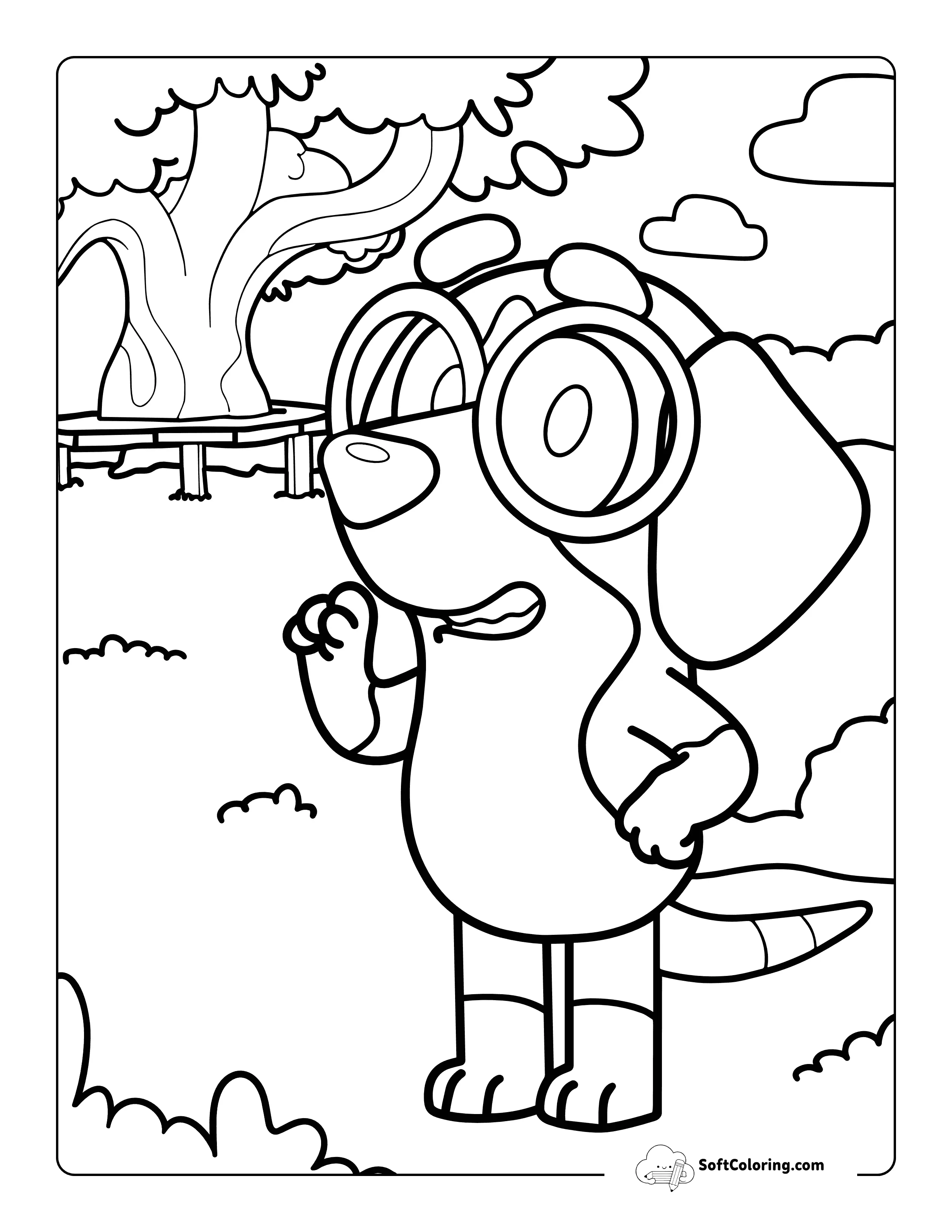Honey From Bluey-Inspired Coloring Page