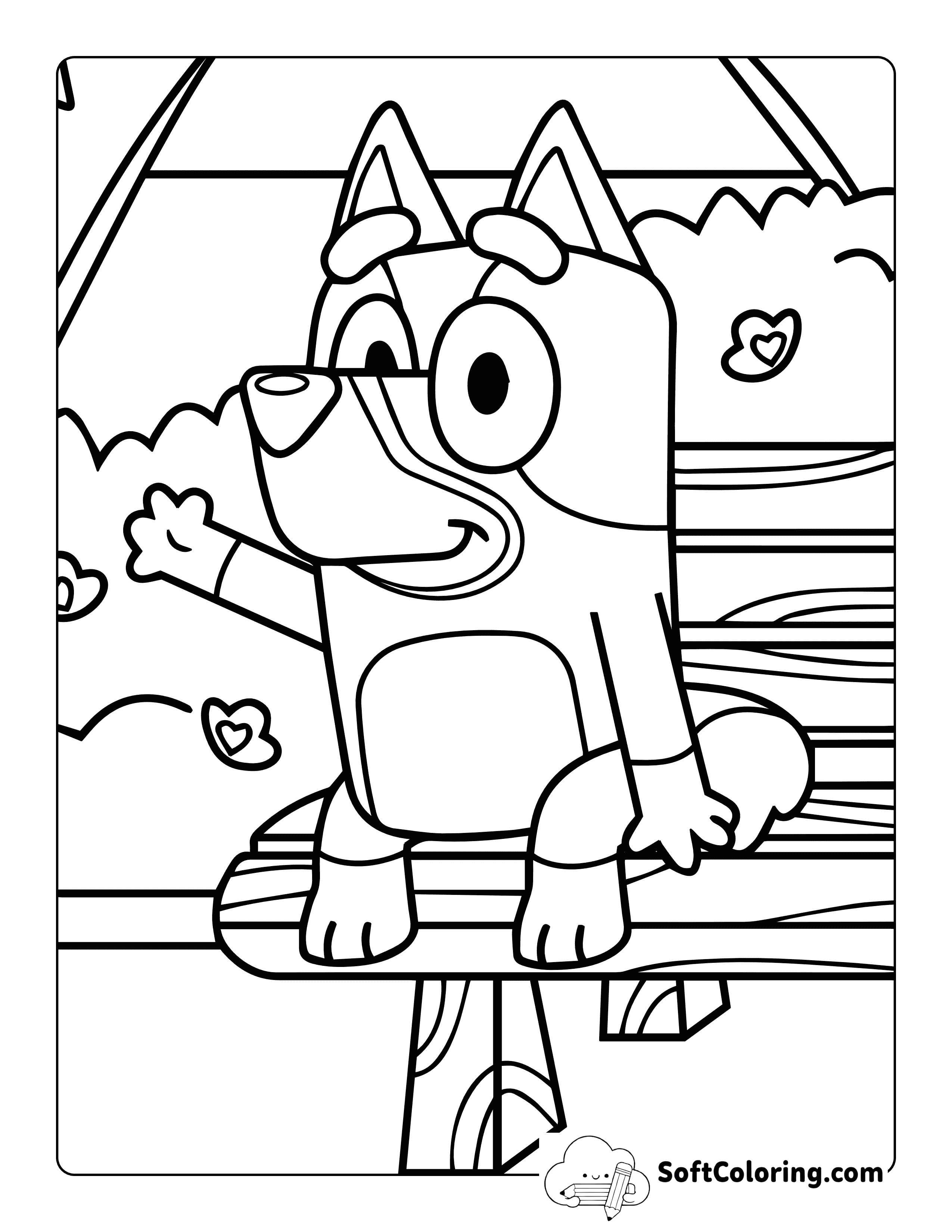 Cute Bluey-Inspired Printable to Color