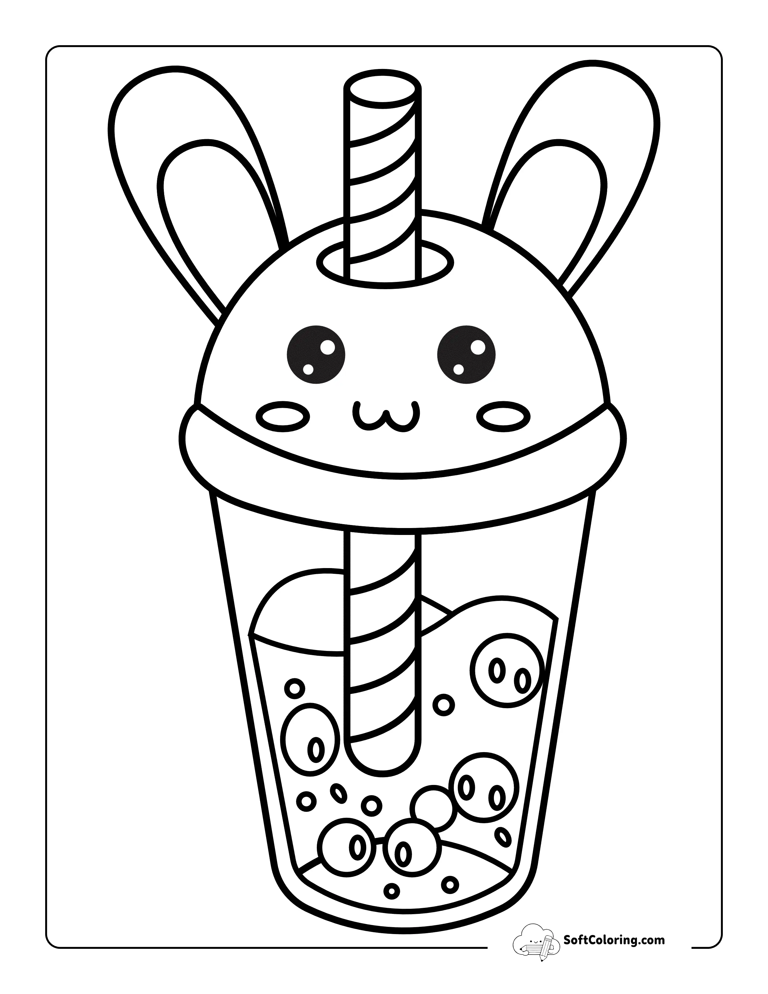 Cute Kawaii Boba Cup Bunny