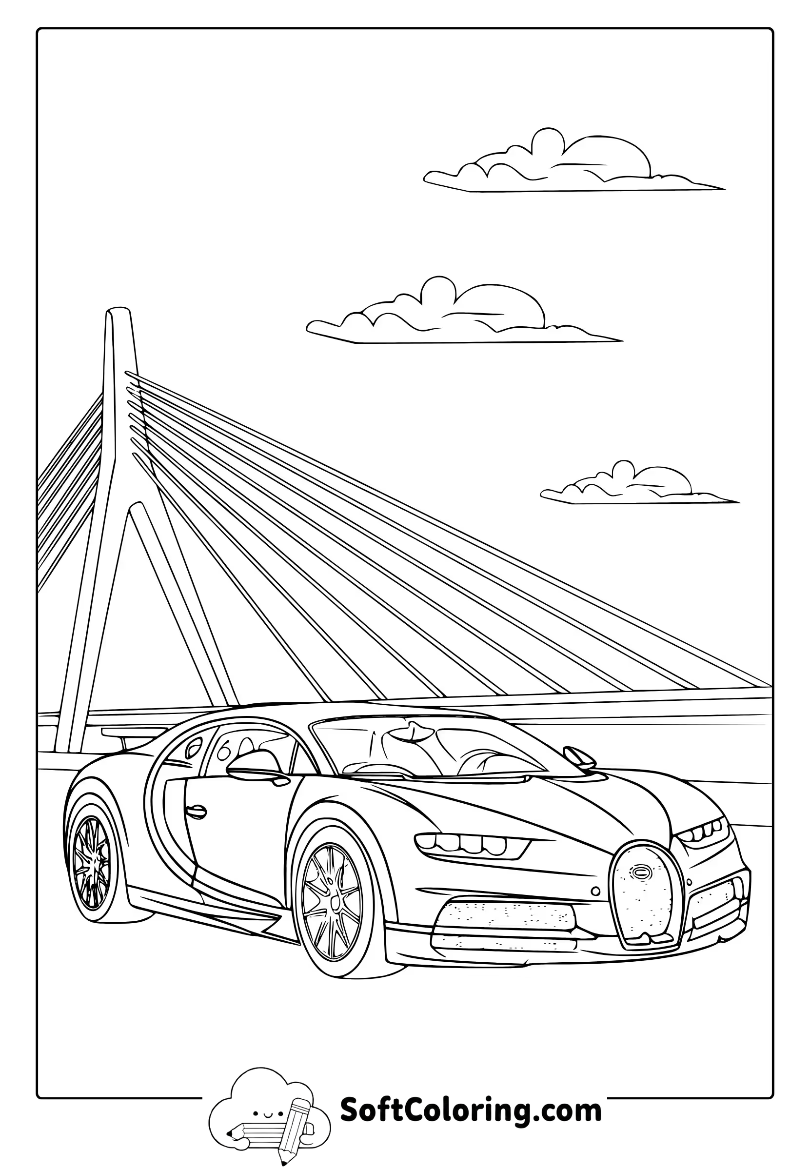 Bugatti Car Coloring Page