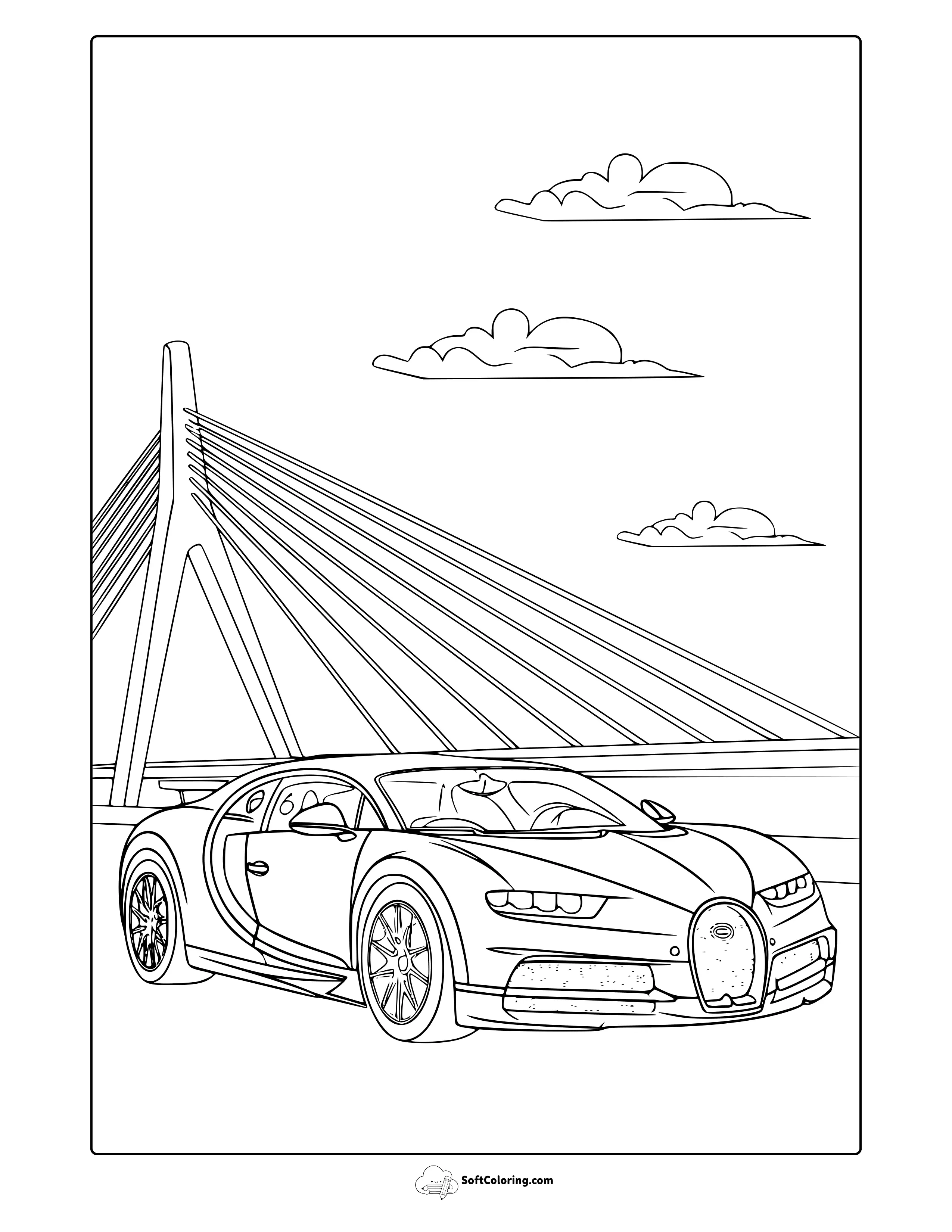Bugatti Car Coloring Page